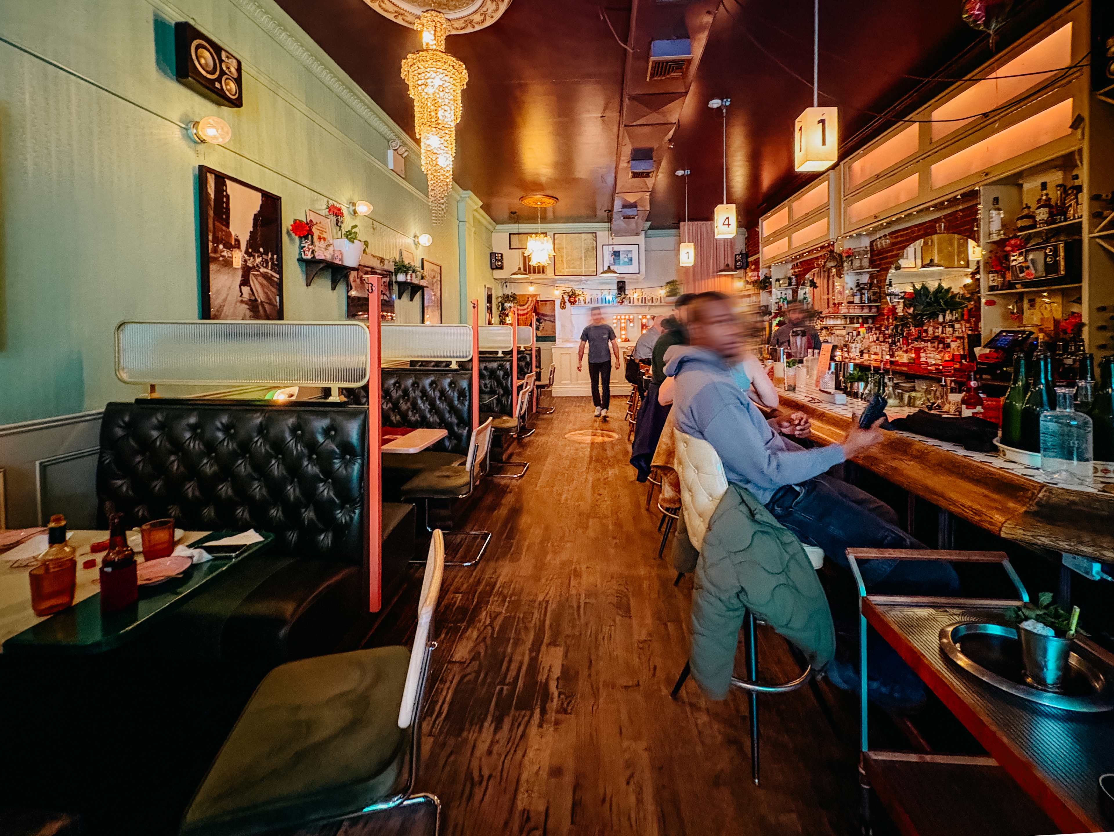 the interior of OTB, a bar in Williamsburg