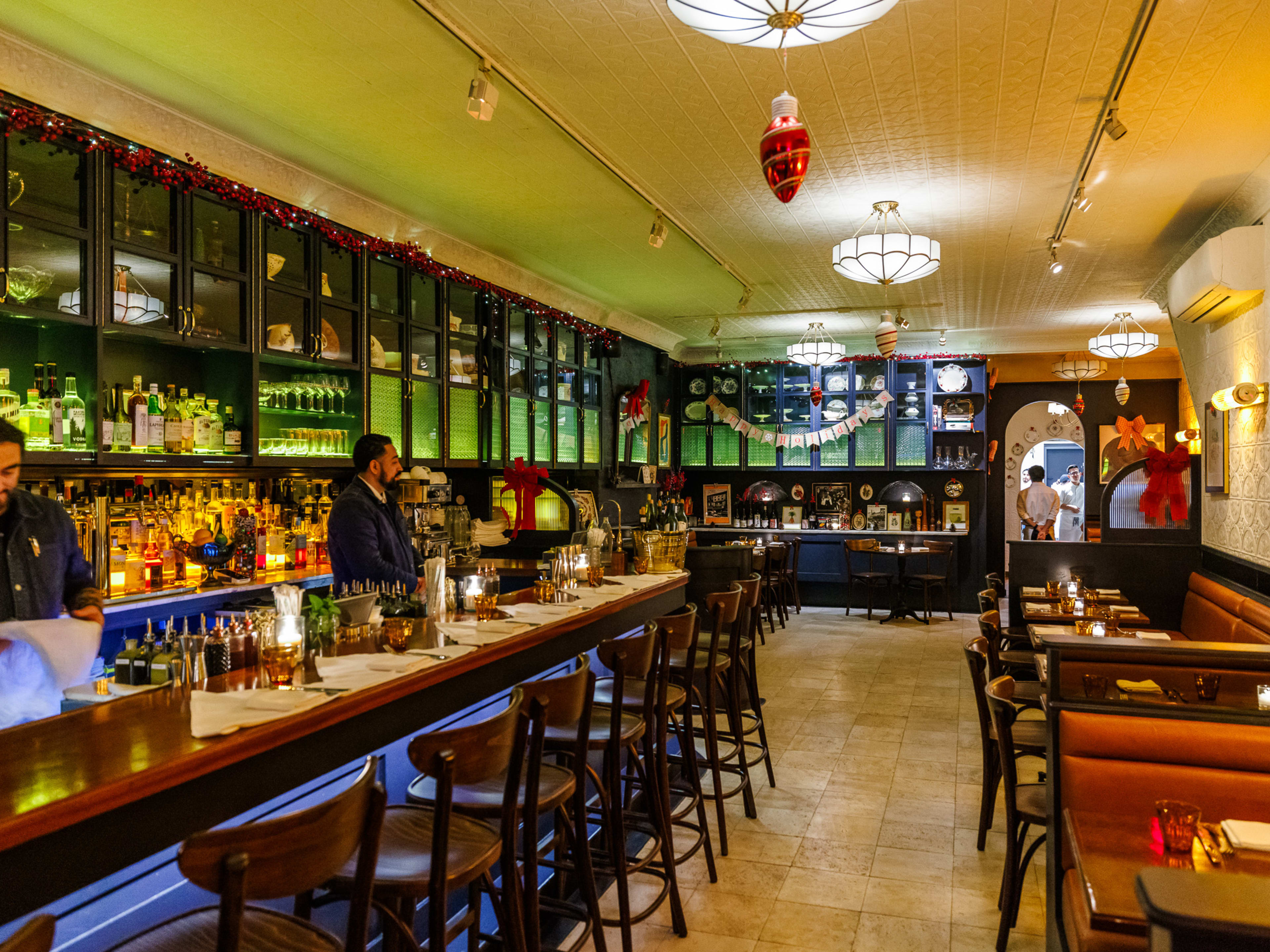 The bar and dining room inside Swoony's.