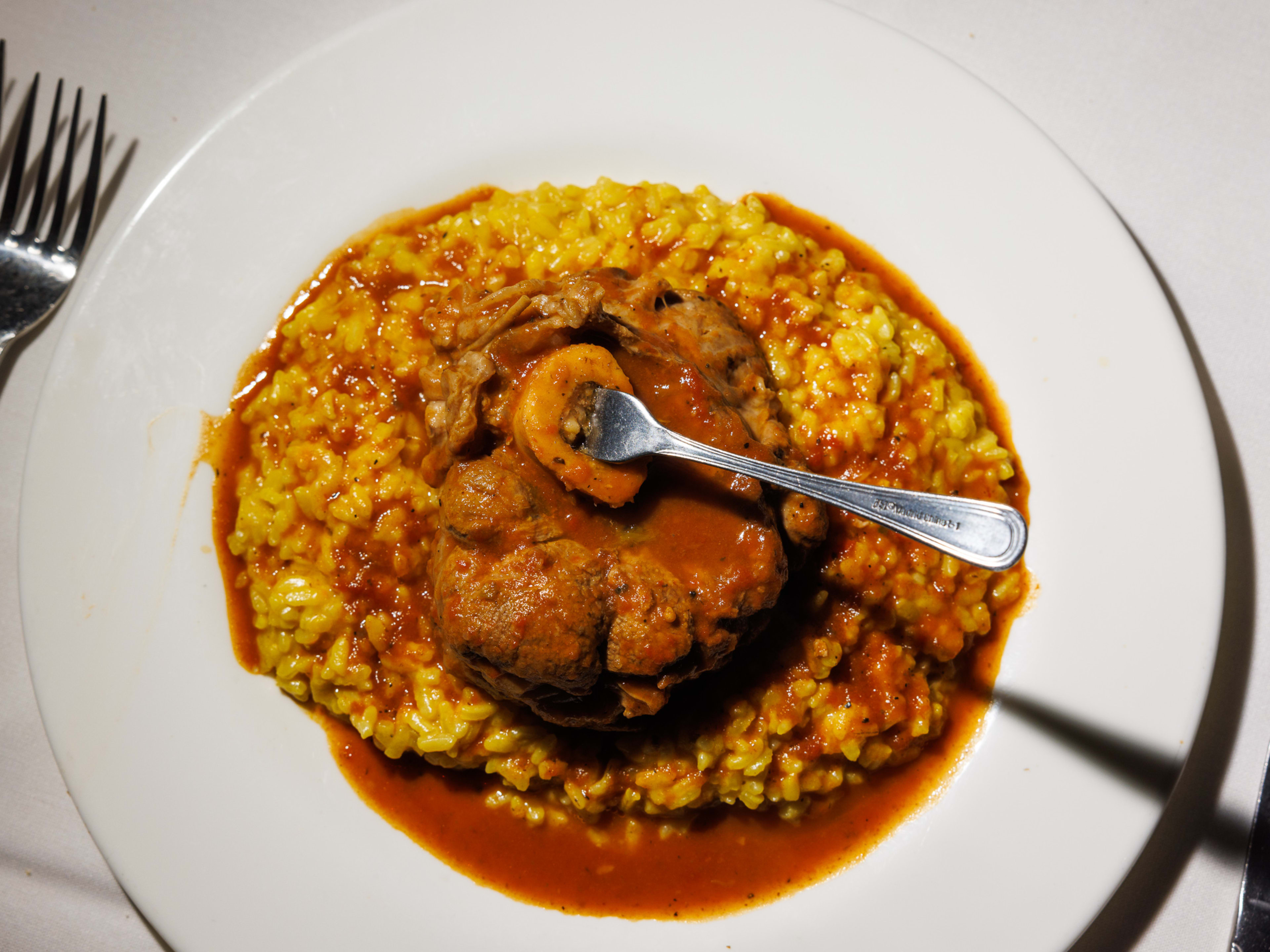 The osso bucco at Villa Mosconi.