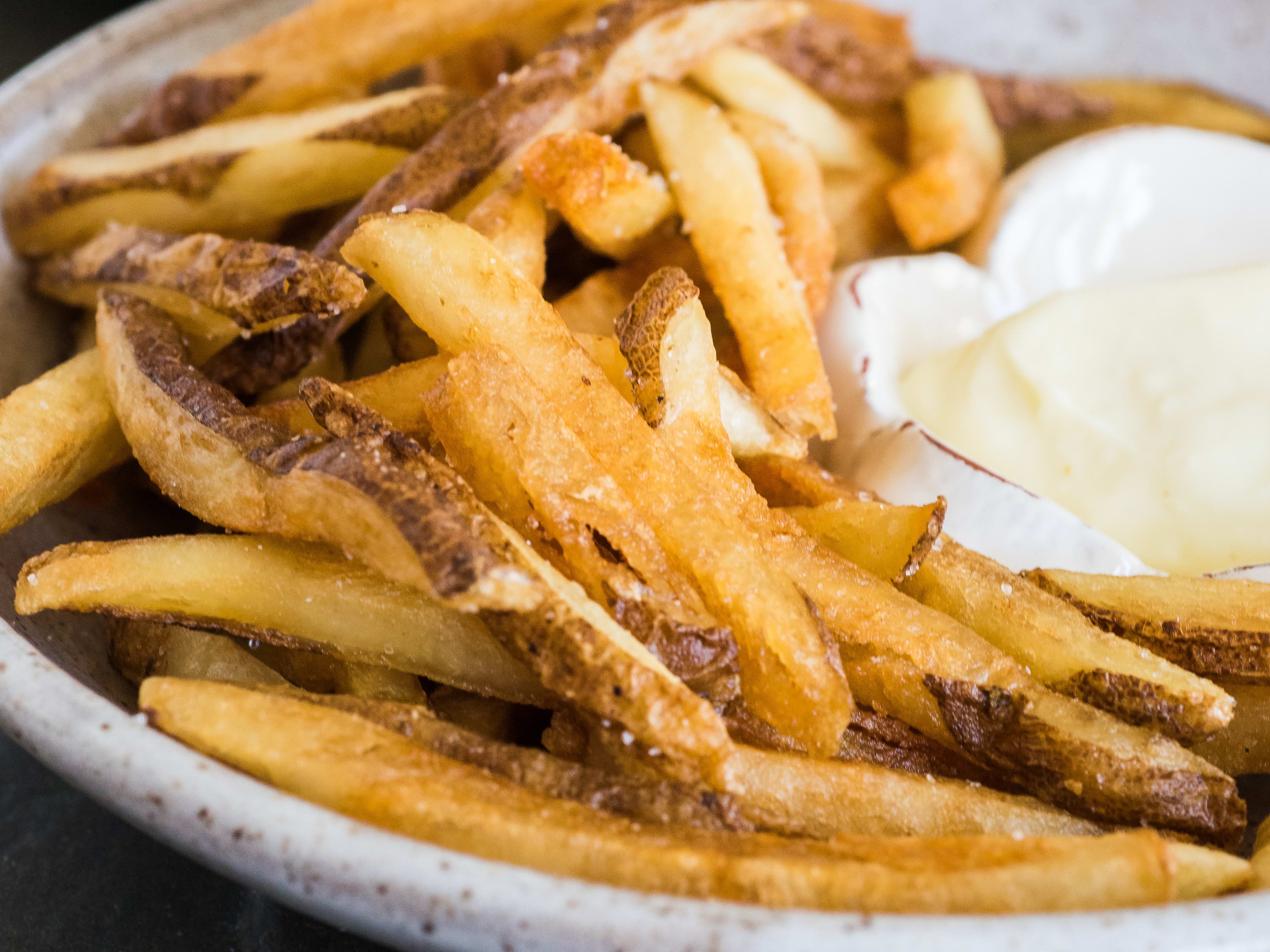 fries with a side of aioli