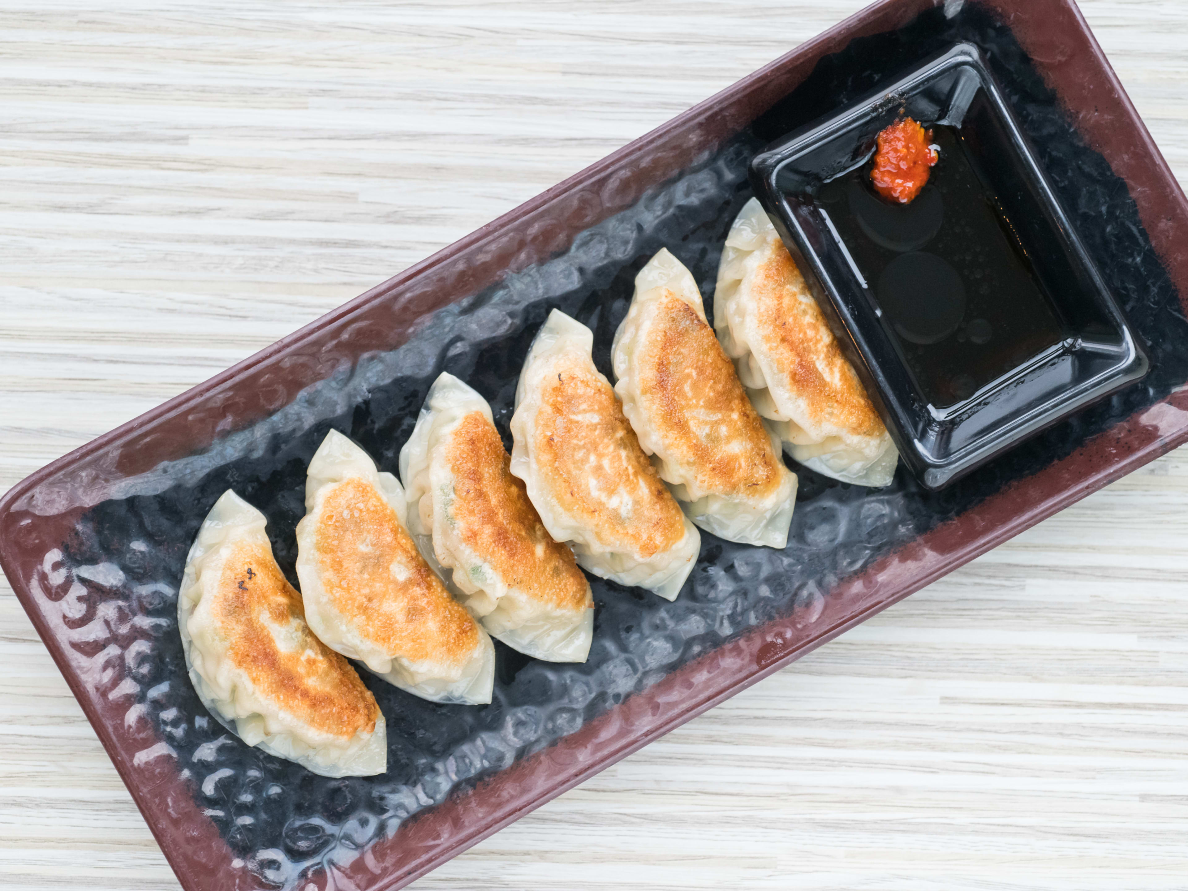 Platter of gyoza