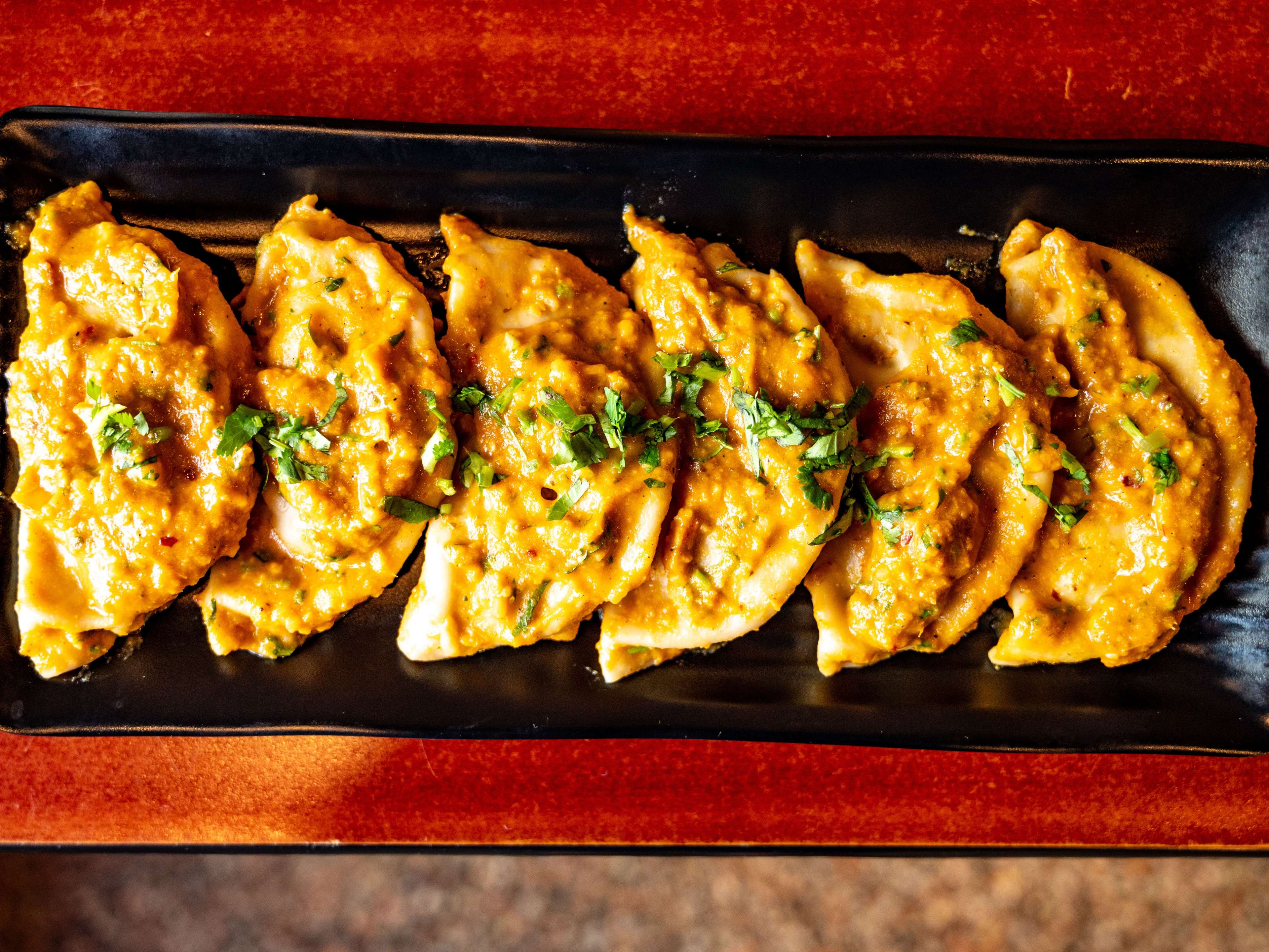 This is a spread of momos from Nepali Momo Kitchen.