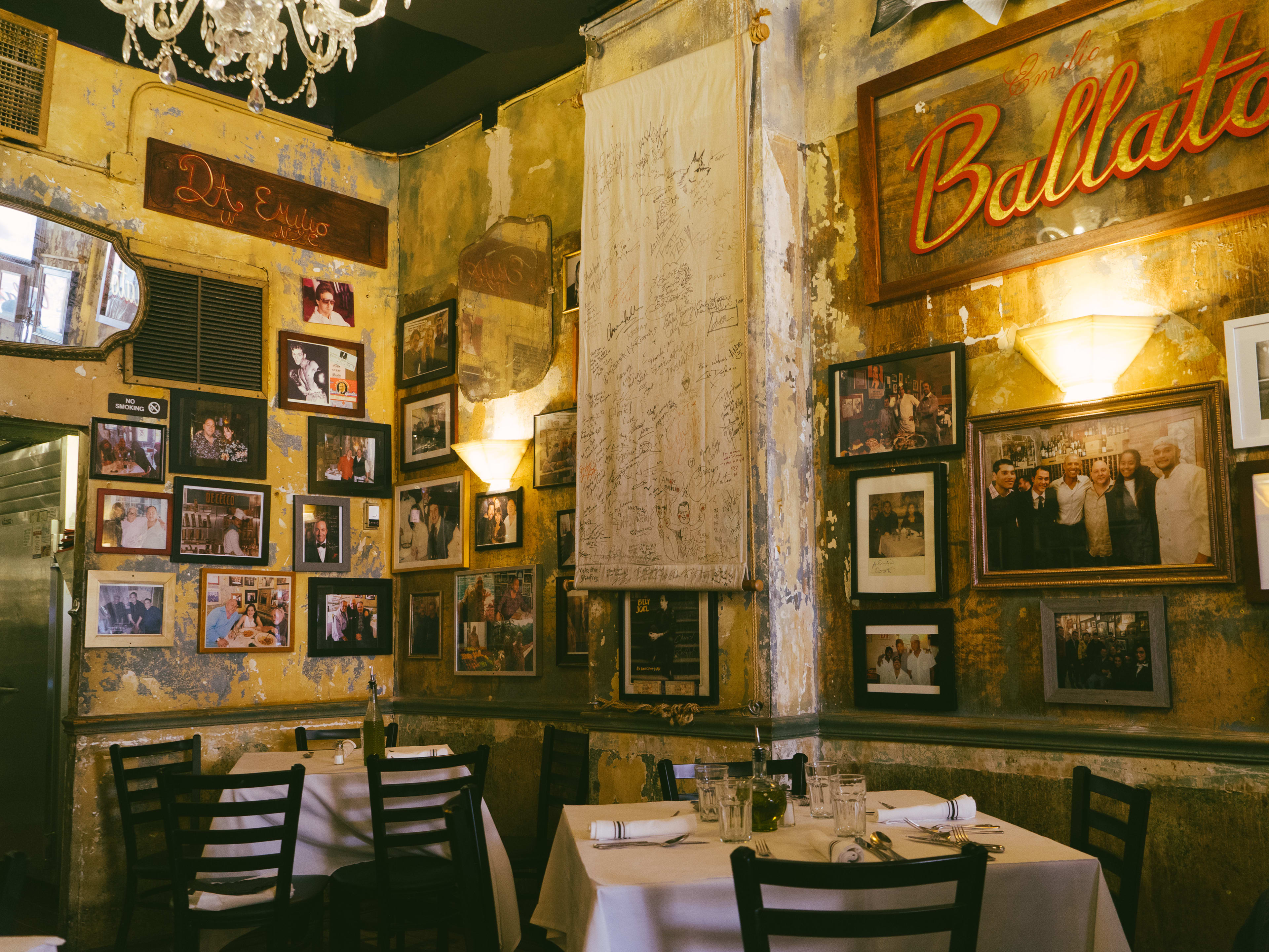 The interior of Emilio's Ballato.