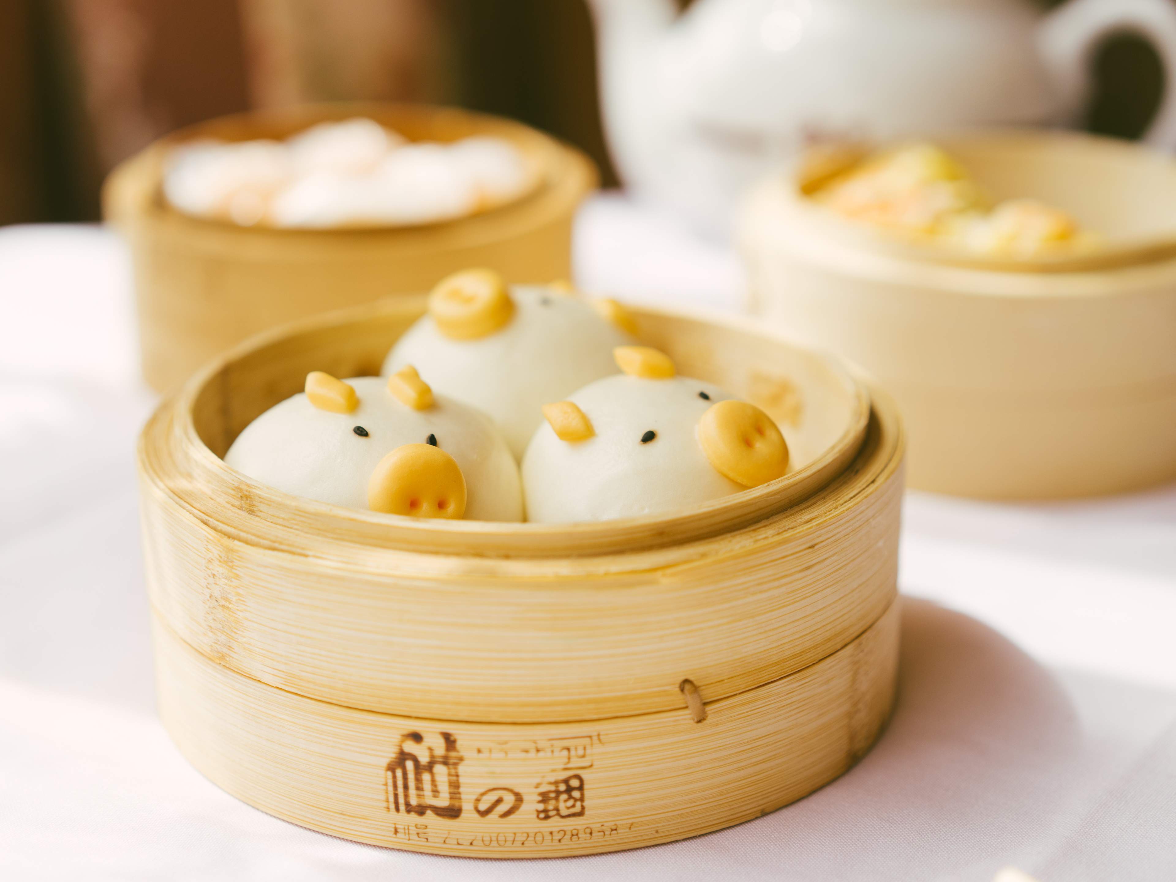 The egg custard buns shaped like pigs from Golden Unicorn.