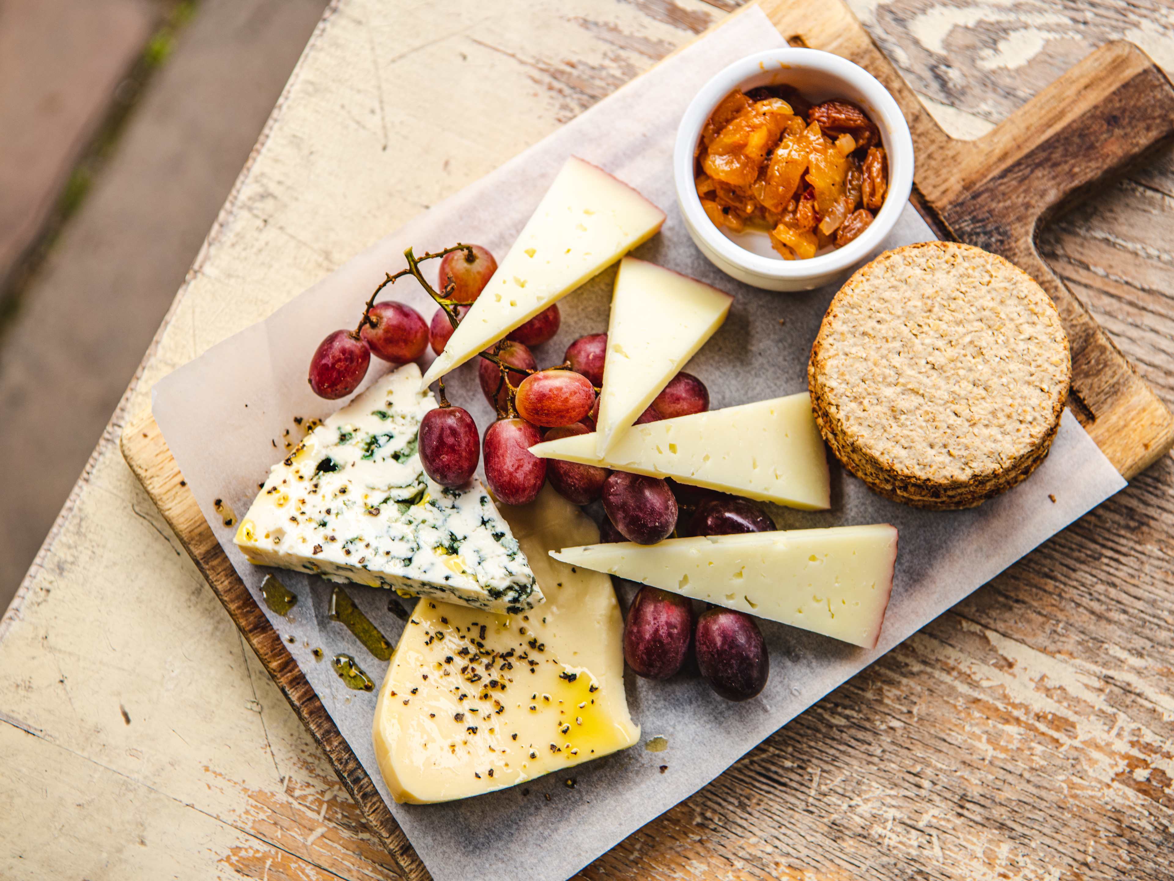 A Spanish cheese platter from Norfolk Arms.