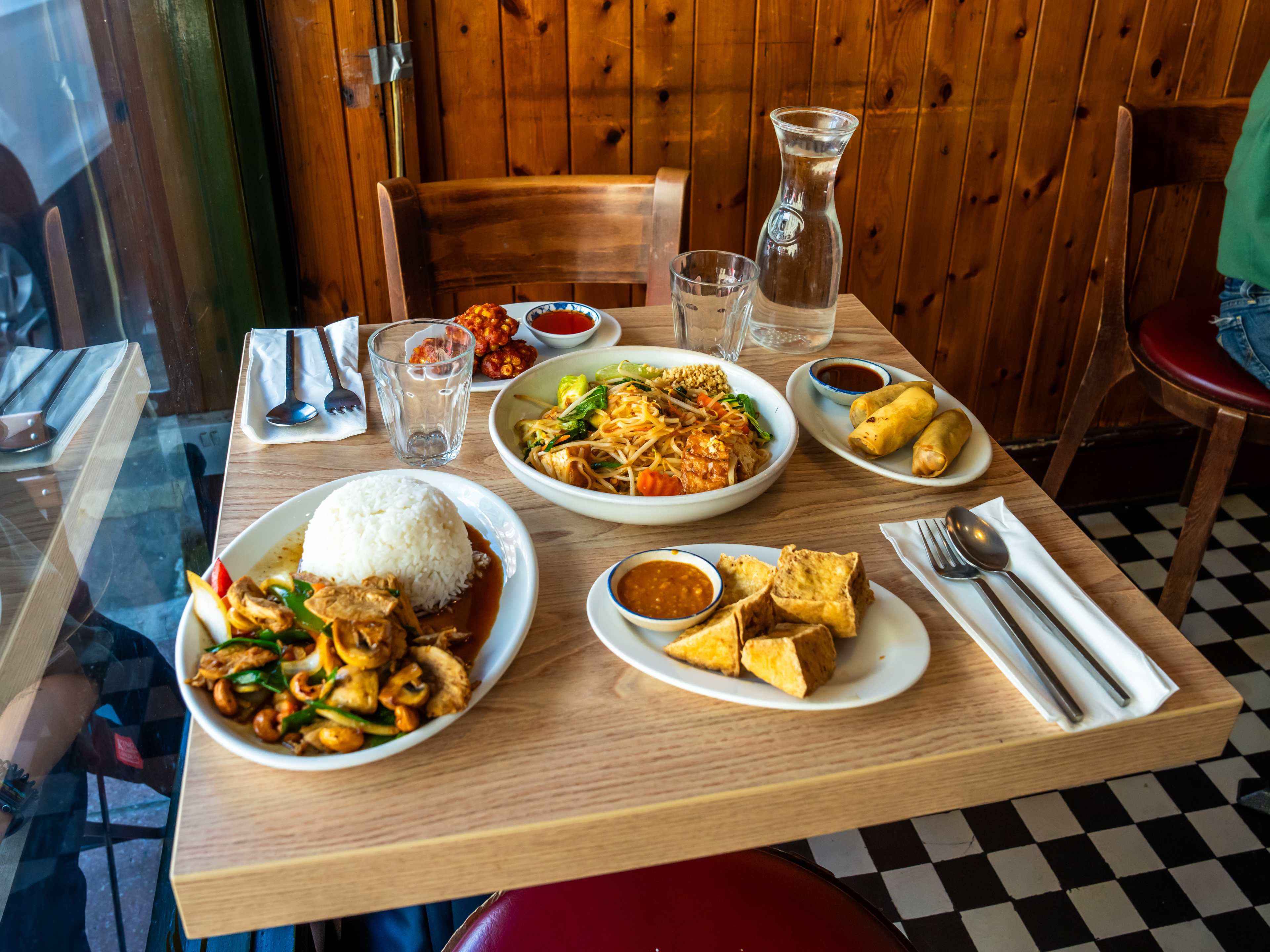 A spread of dishes from Paolina Thai.