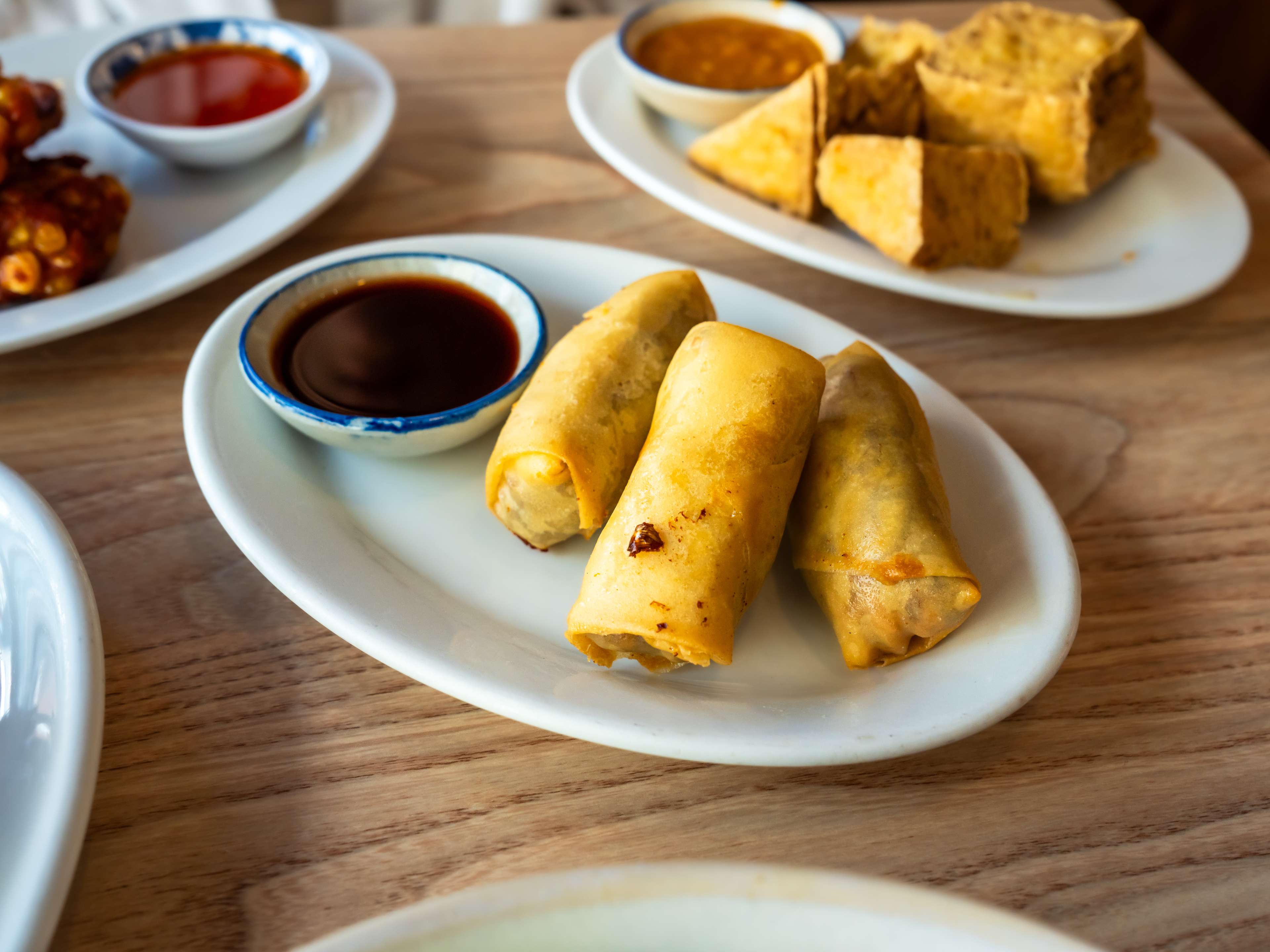 The duck spring rolls from Paolina Thai.