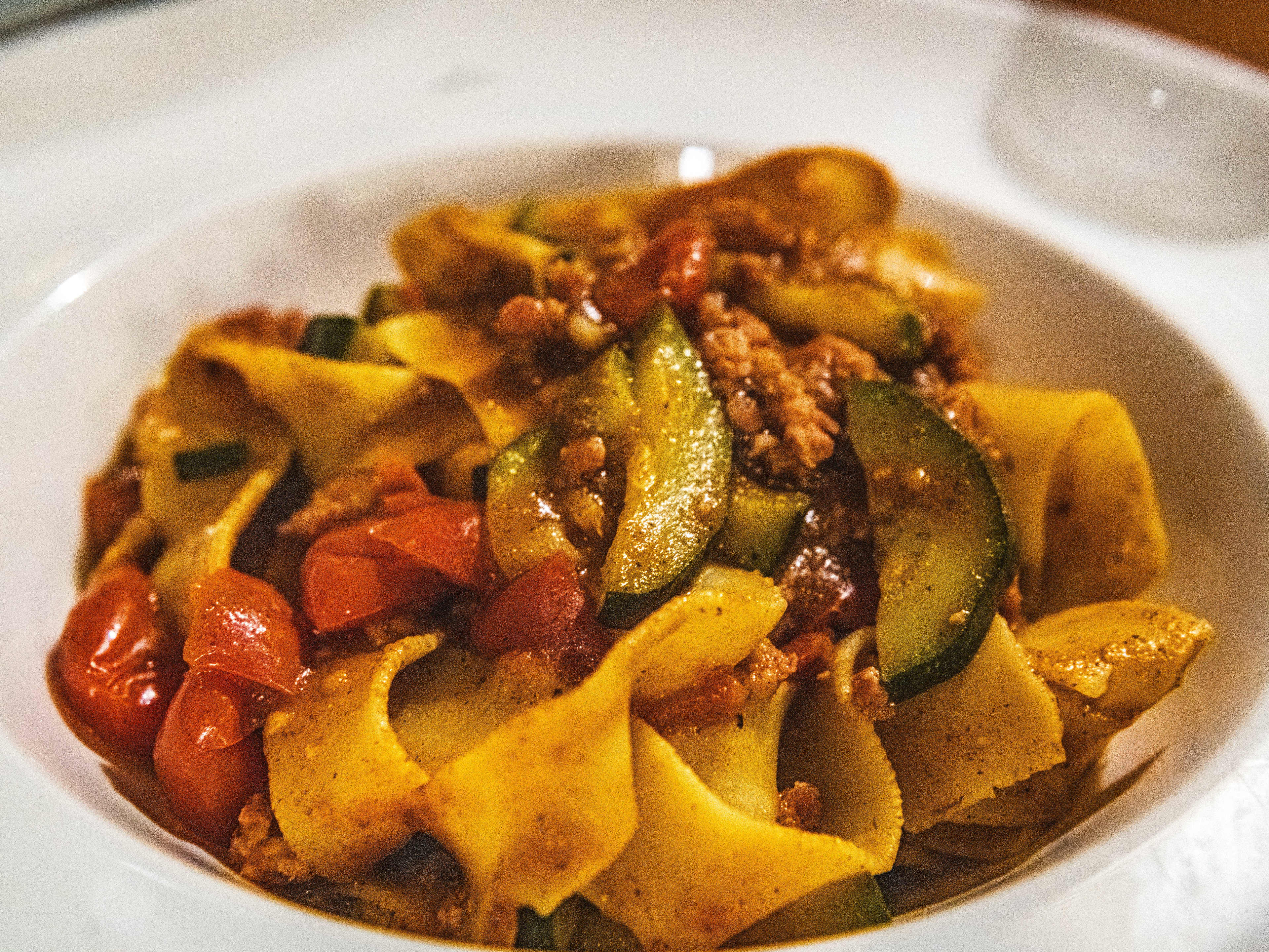 The pappardelle fatte in casa con salsicca from Pappa Roma.