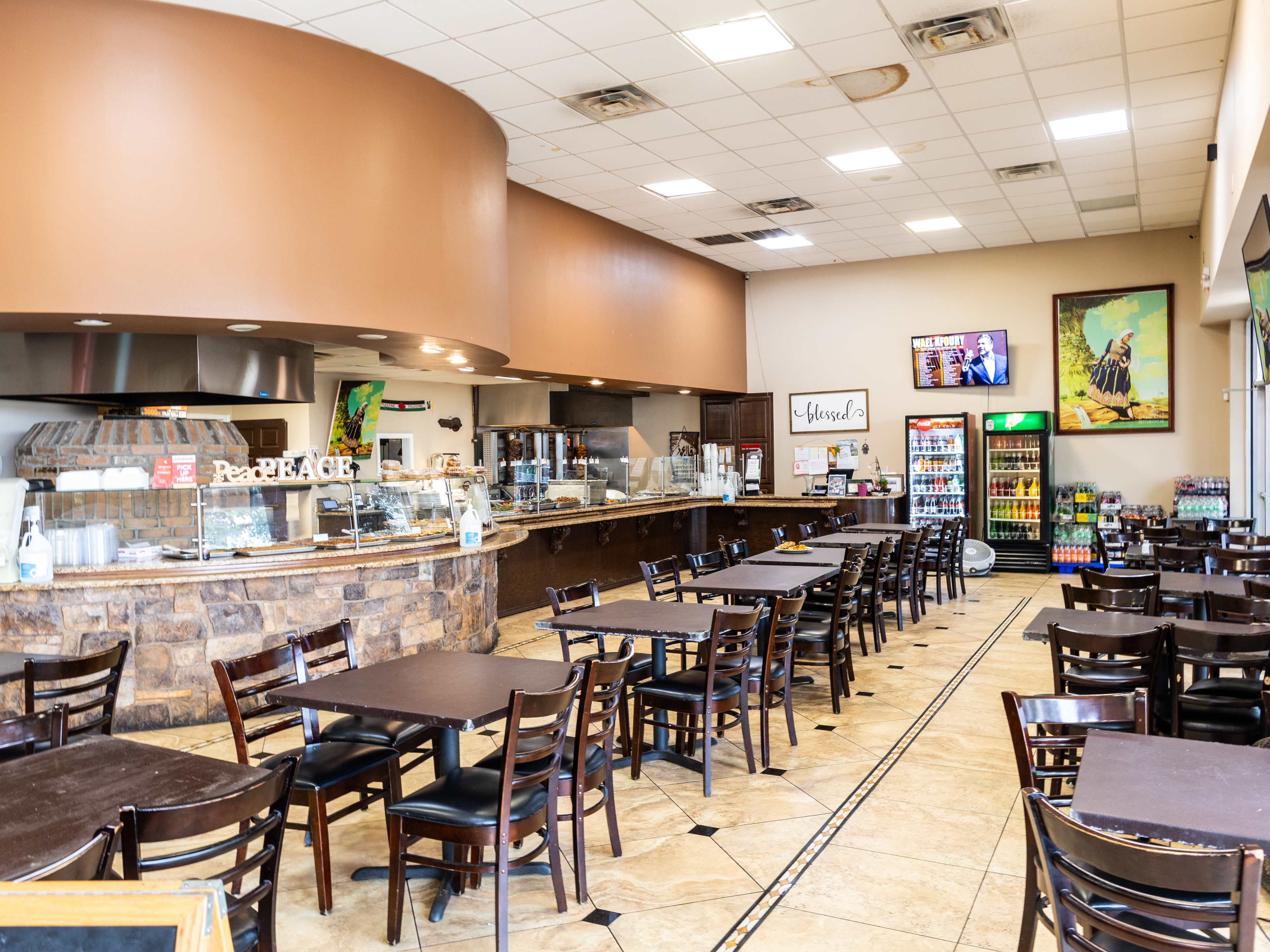 The interior of Peace Bakery.