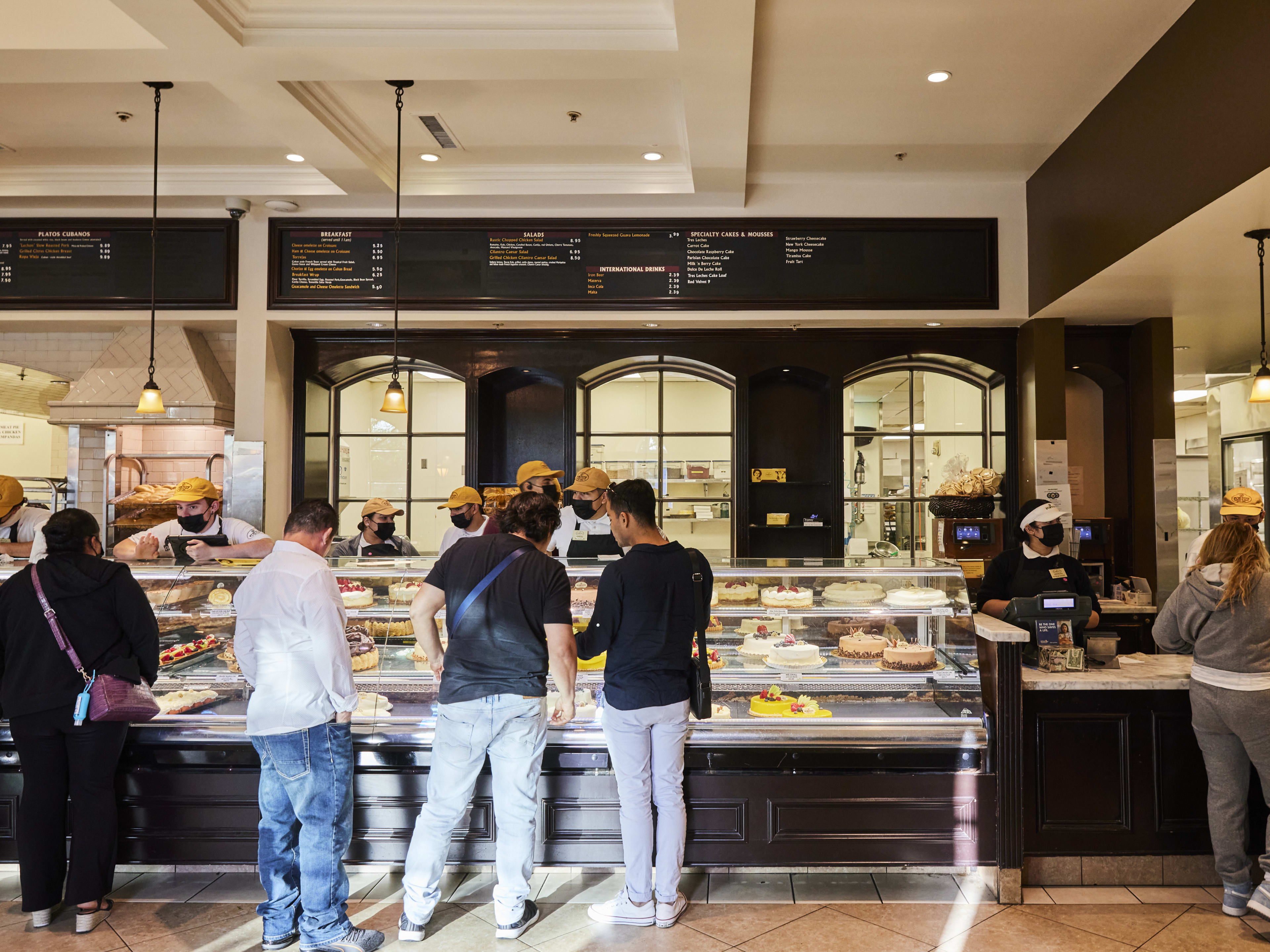 People order at Porto's Bakery.