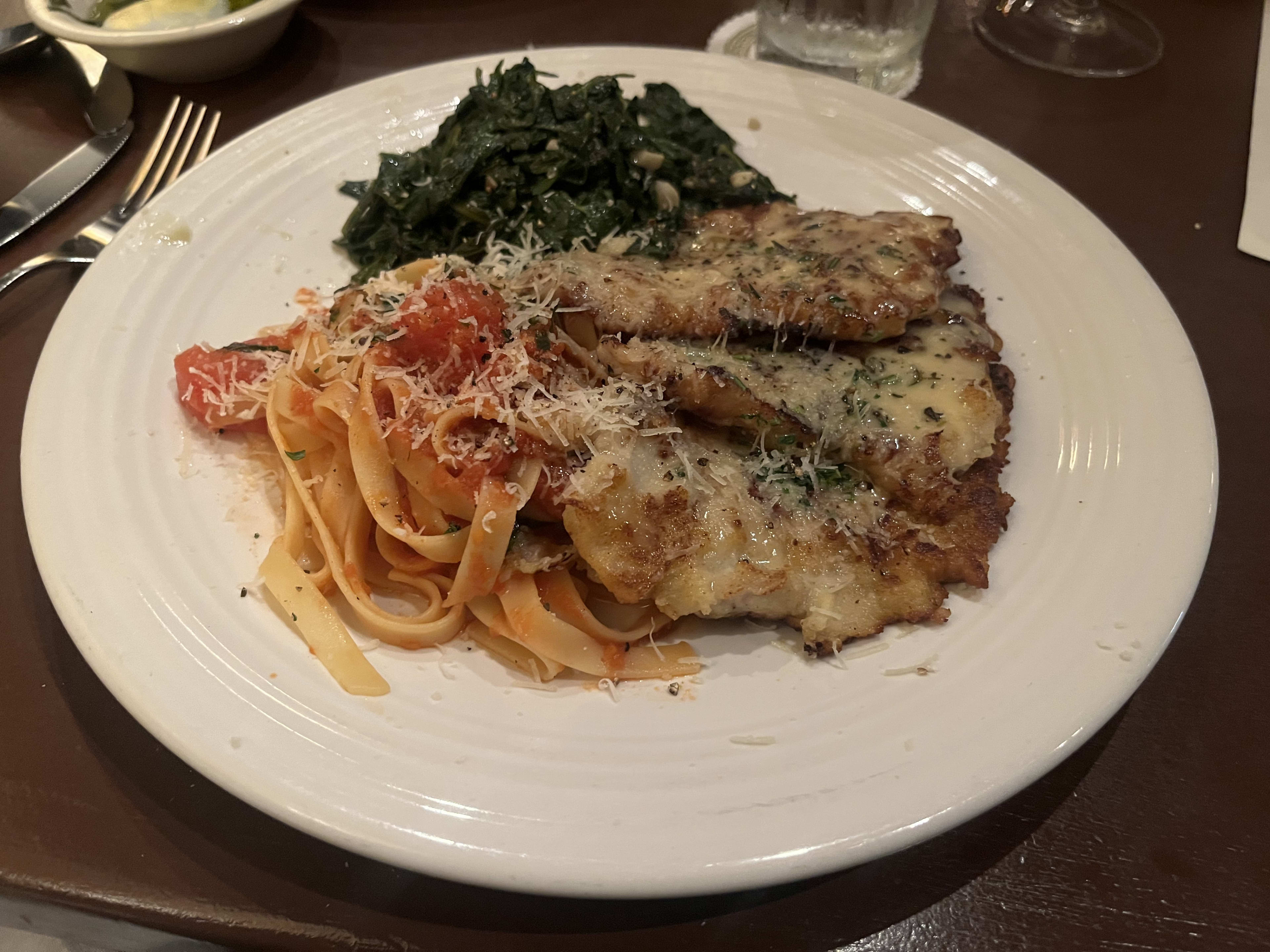 plate of veal scallopini