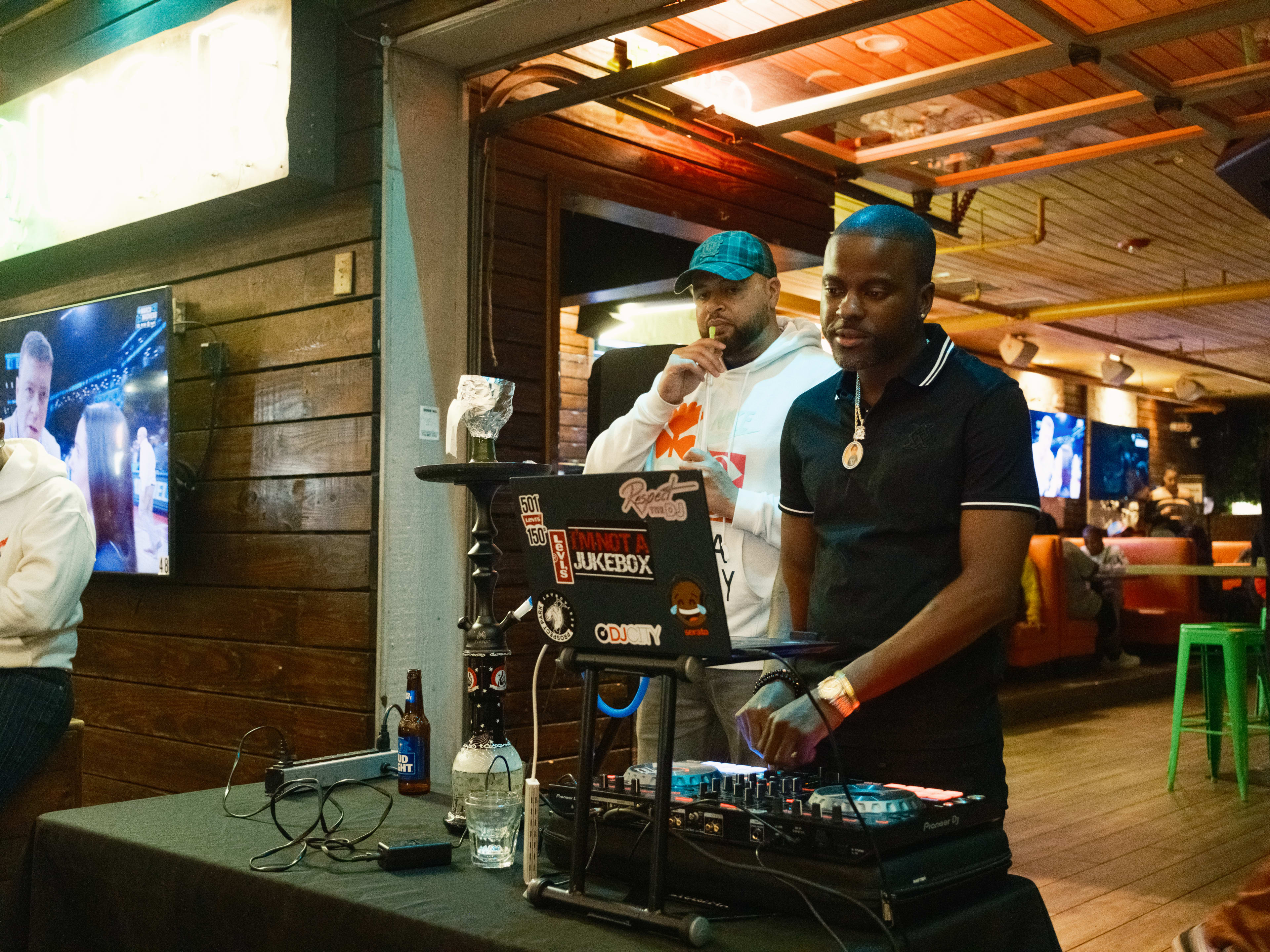 A dj plays at Prospect Park.