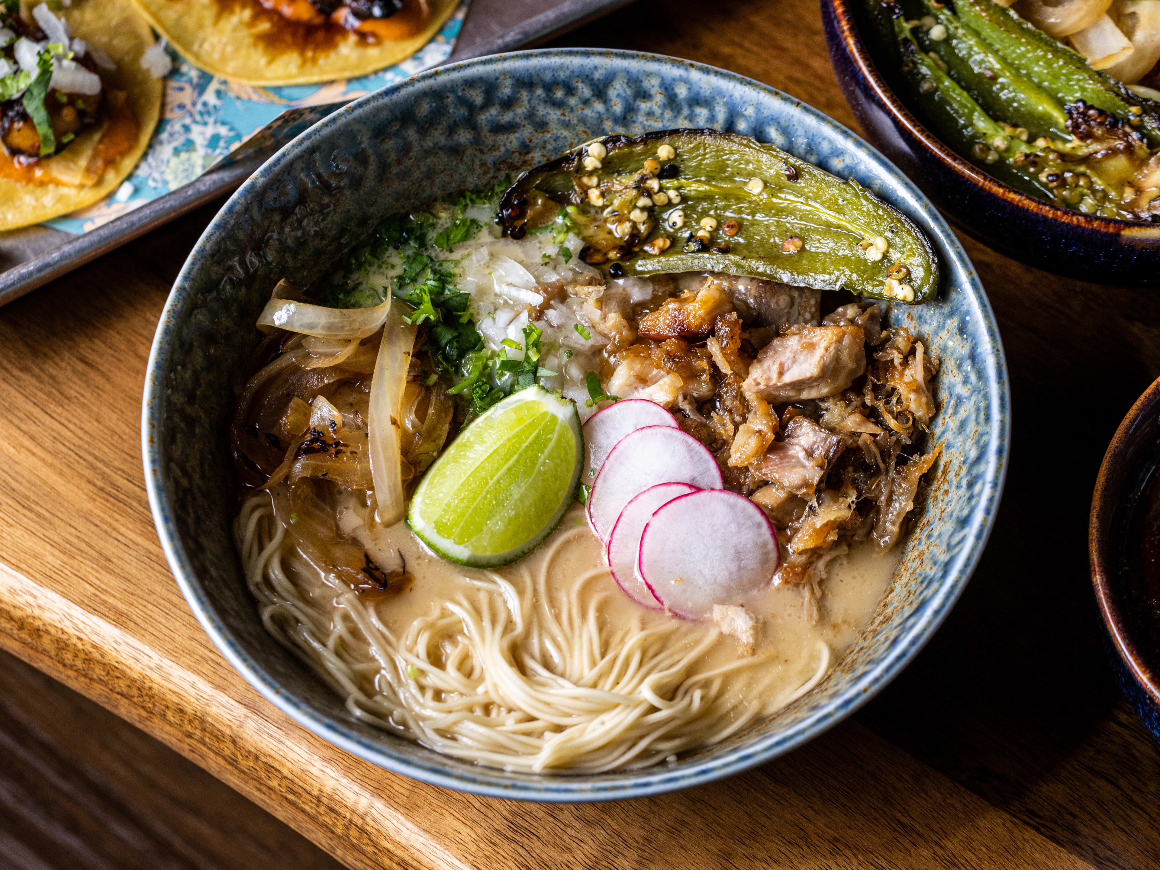 The carnitas tonkotsu from Ramen Del Barrio.