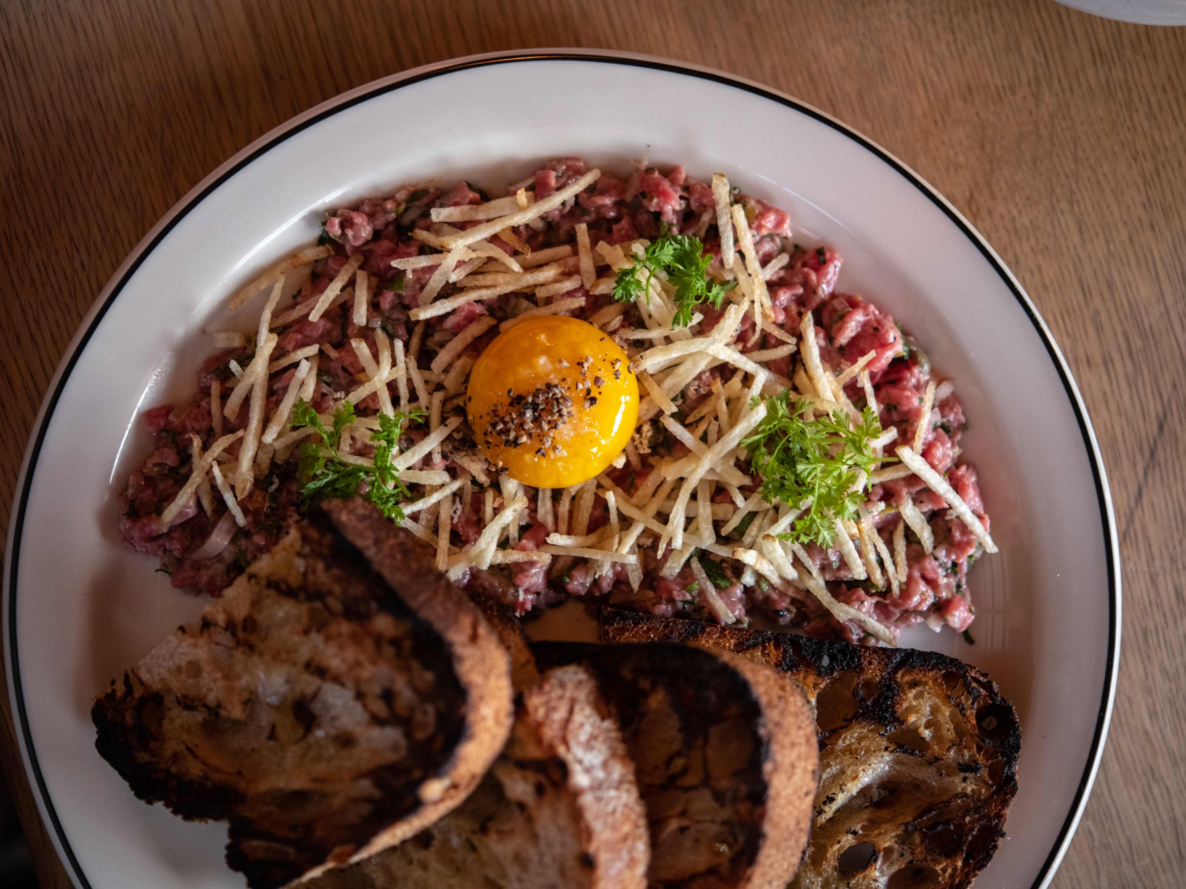 The steak tartare at Red Hook Tavern.