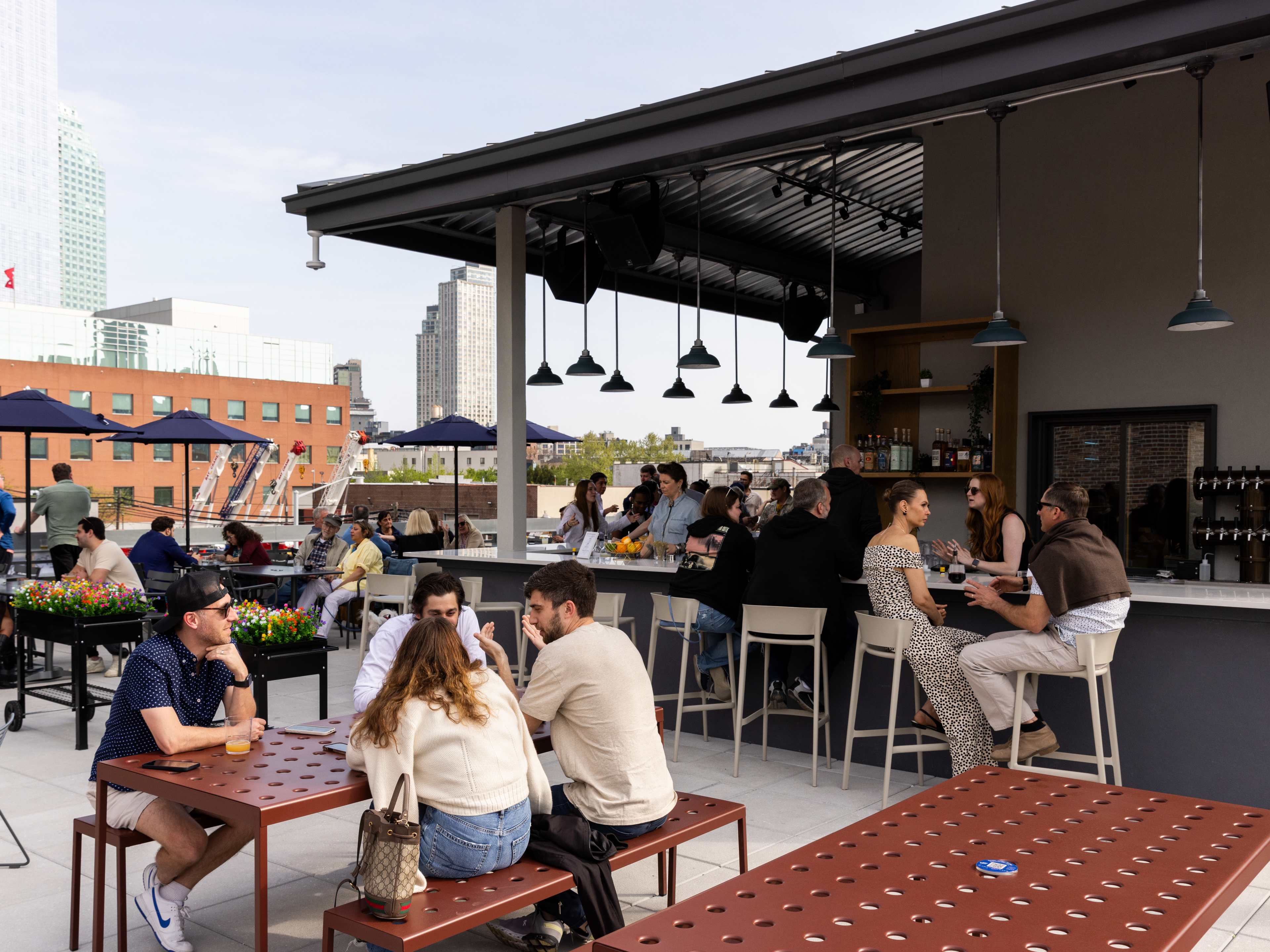 a rooftop bar in long island city