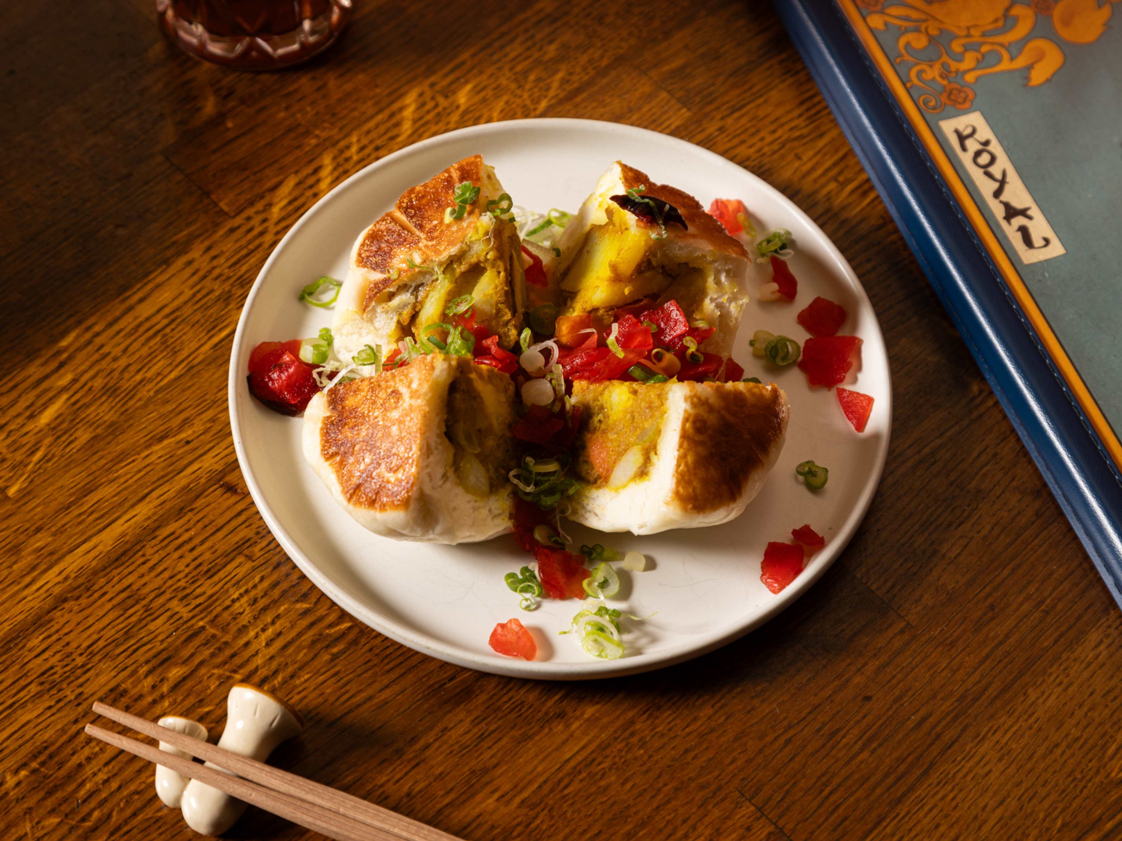 These are the curry buns at Royal Sushi Omakase & Izakaya.