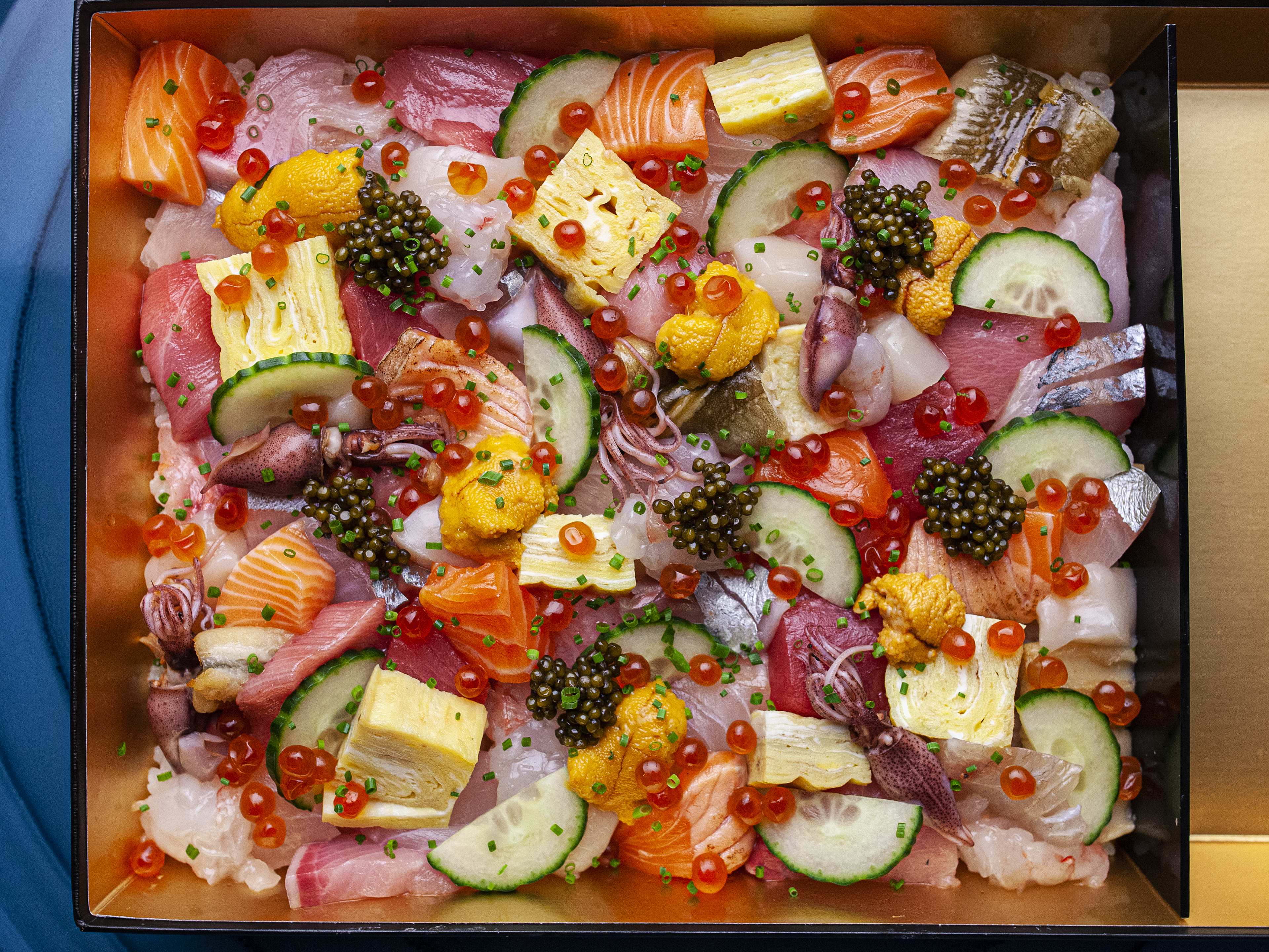 This is the Royal Chirashi at Royal Sushi Omakase & Izakaya.