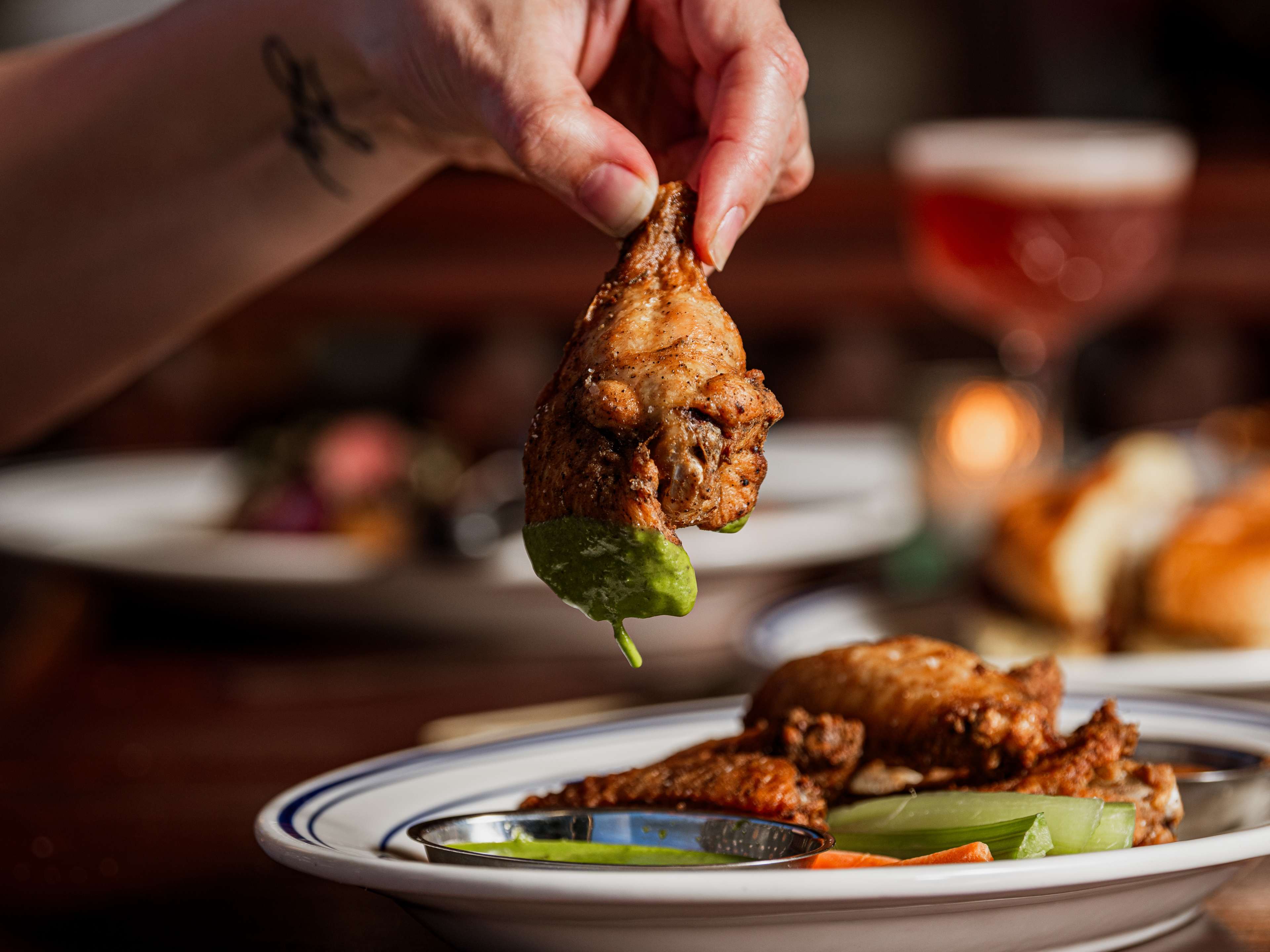 This is a plate of wings from Royal Tavern.