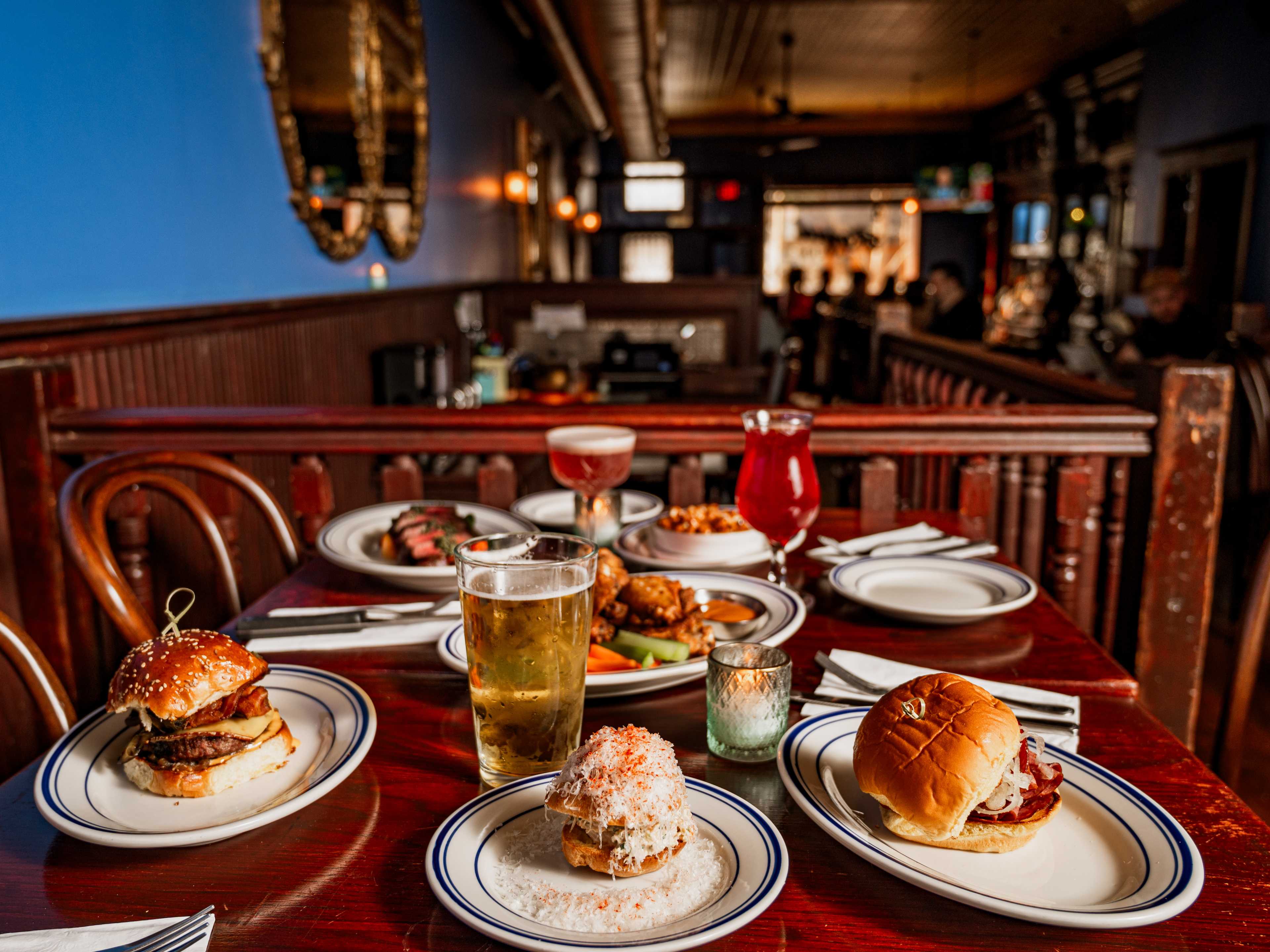 This is a food spread from Royal Tavern.