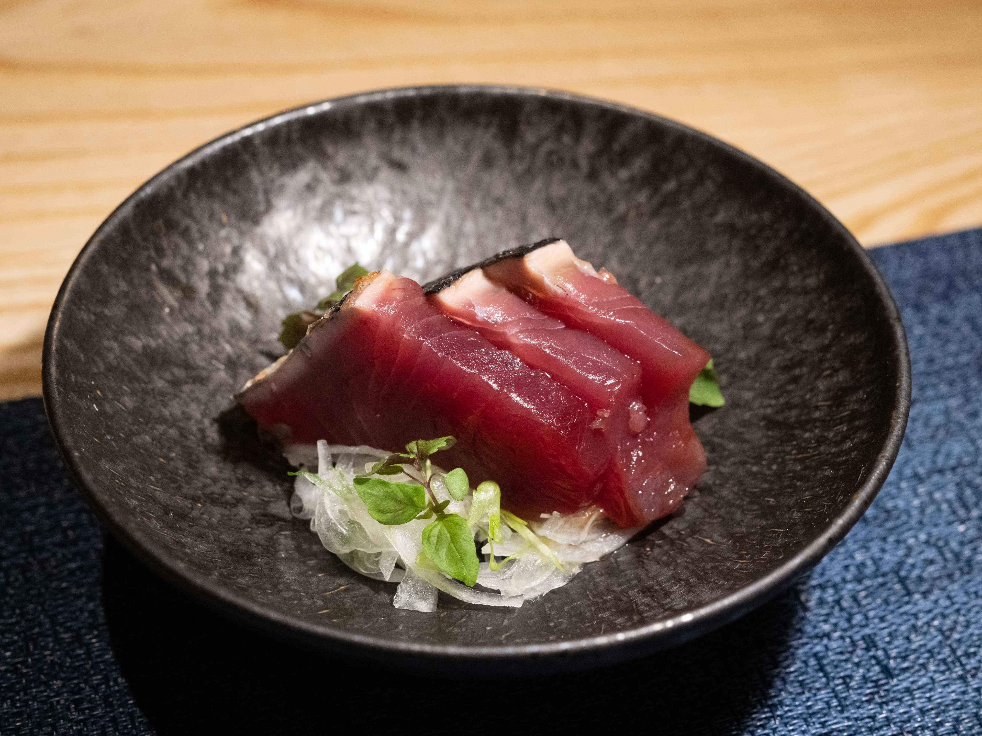 tuna sashimi in a bowl