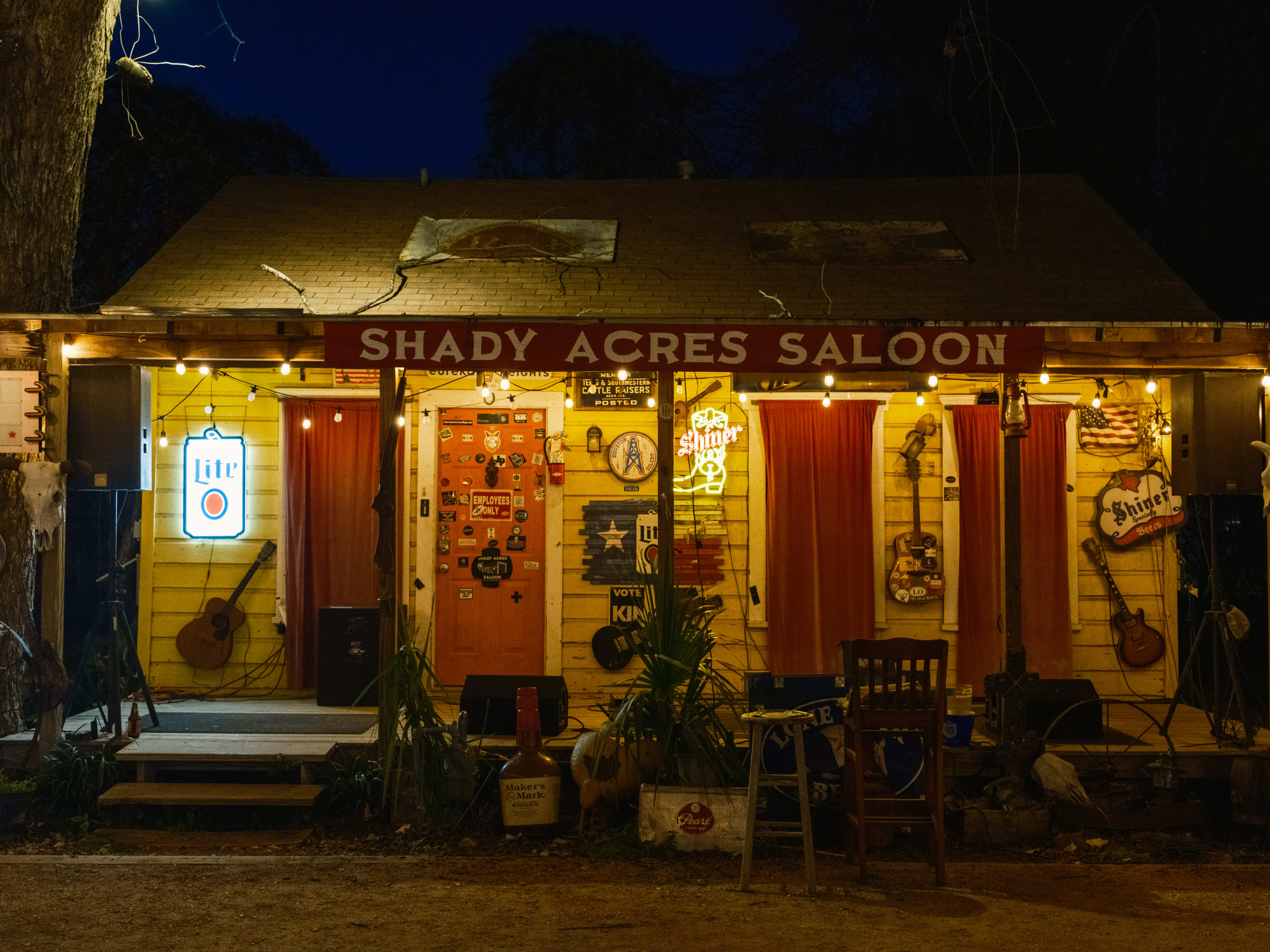 The stage at Shady Acres Saloon.