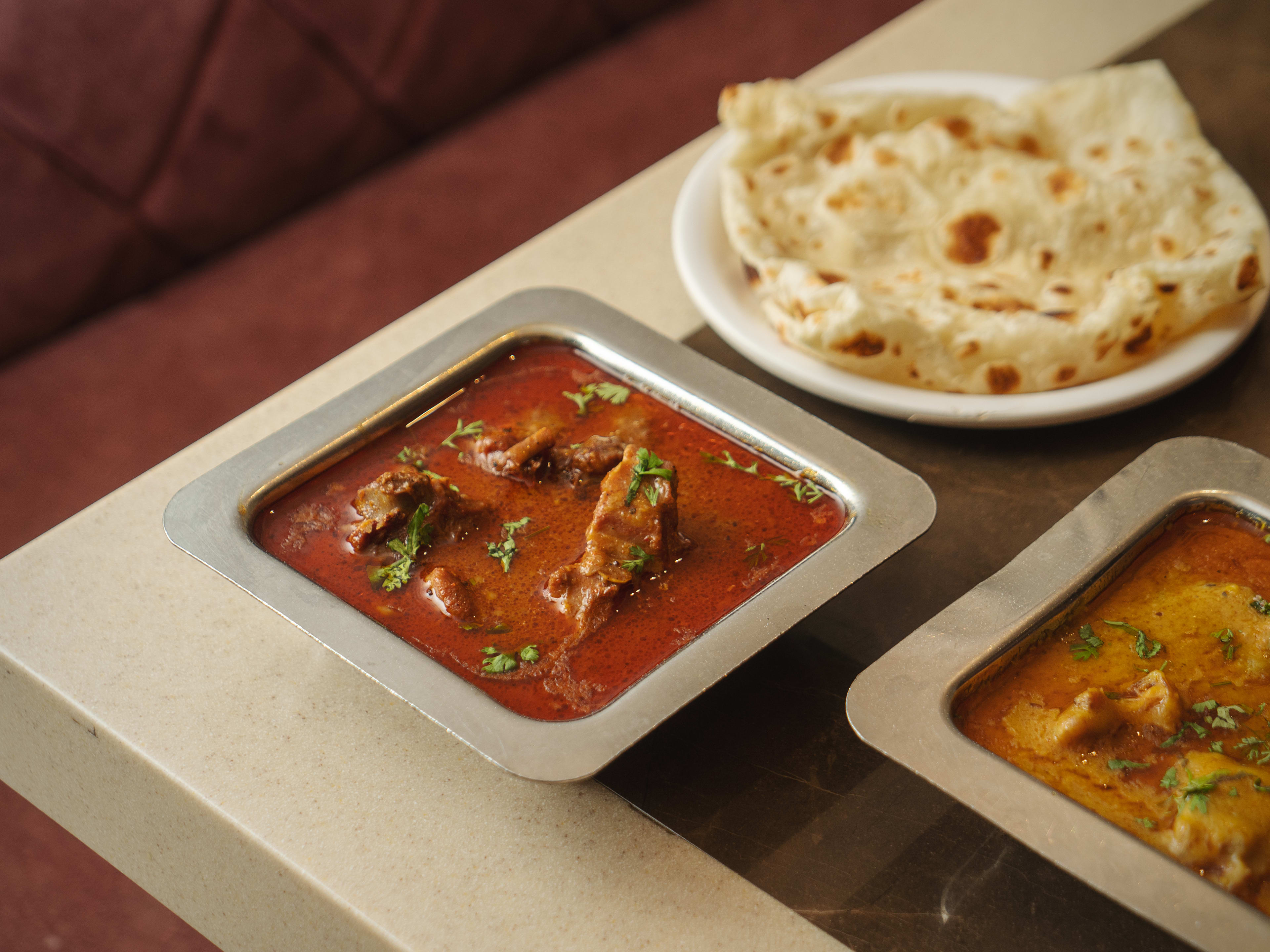 Dal gosht with side of naan at Shalimar