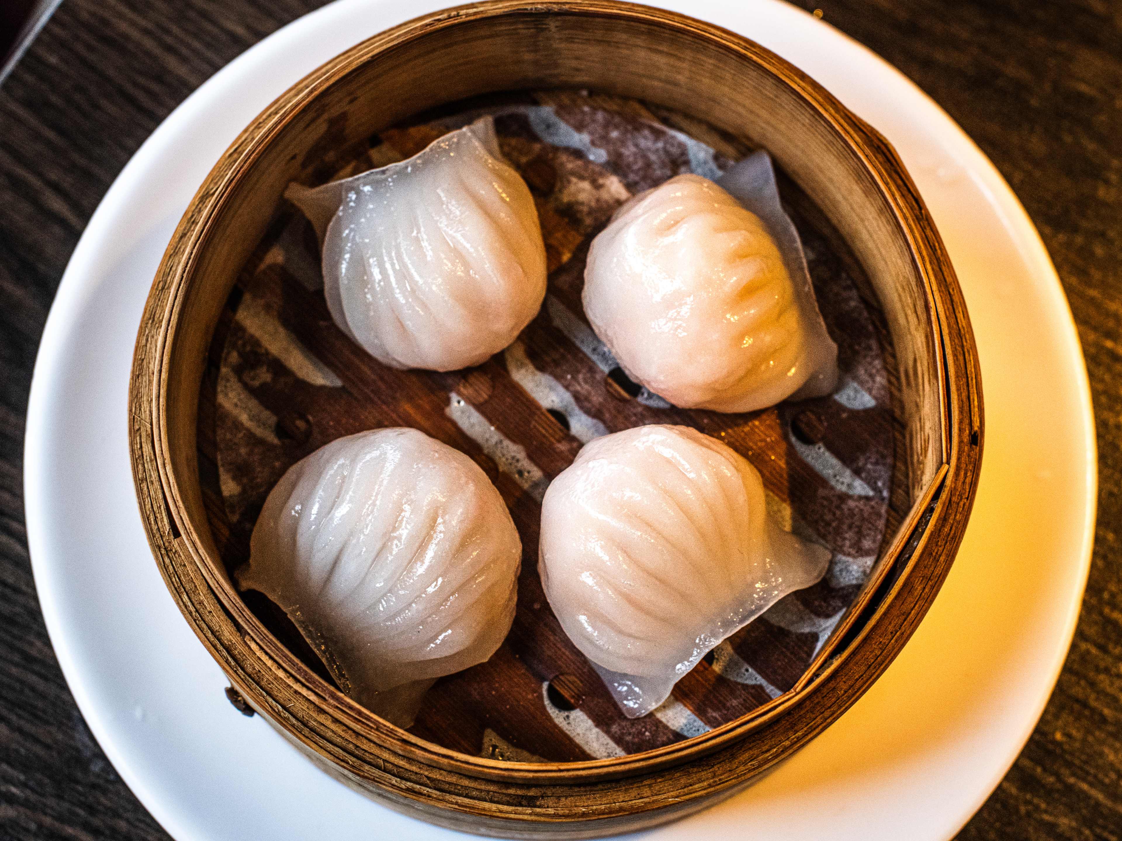 The prawn and scallop dumplings from Sichuan Popo.