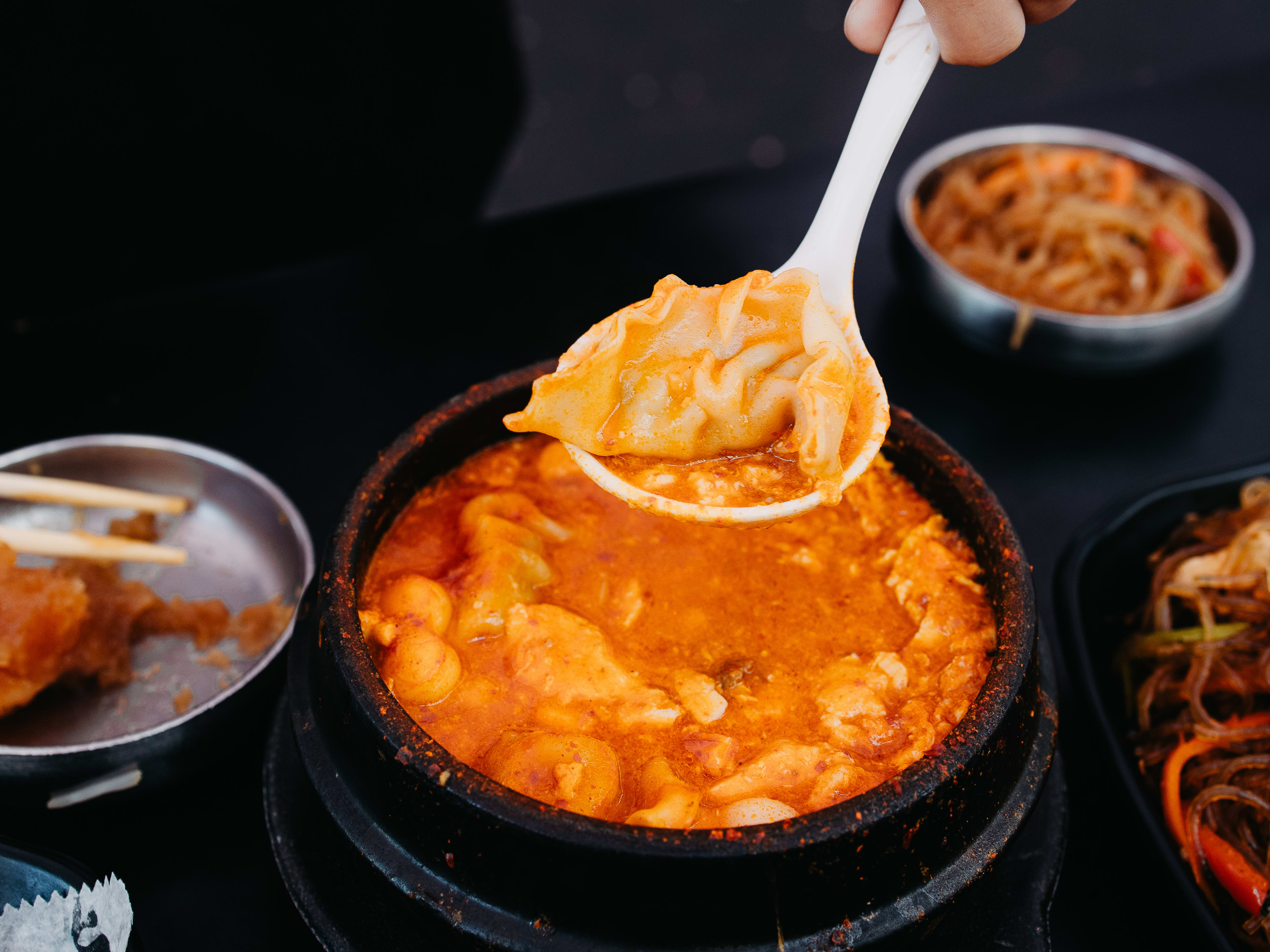 The dumpling soft tofu soup at So Gong Dong Tofu House