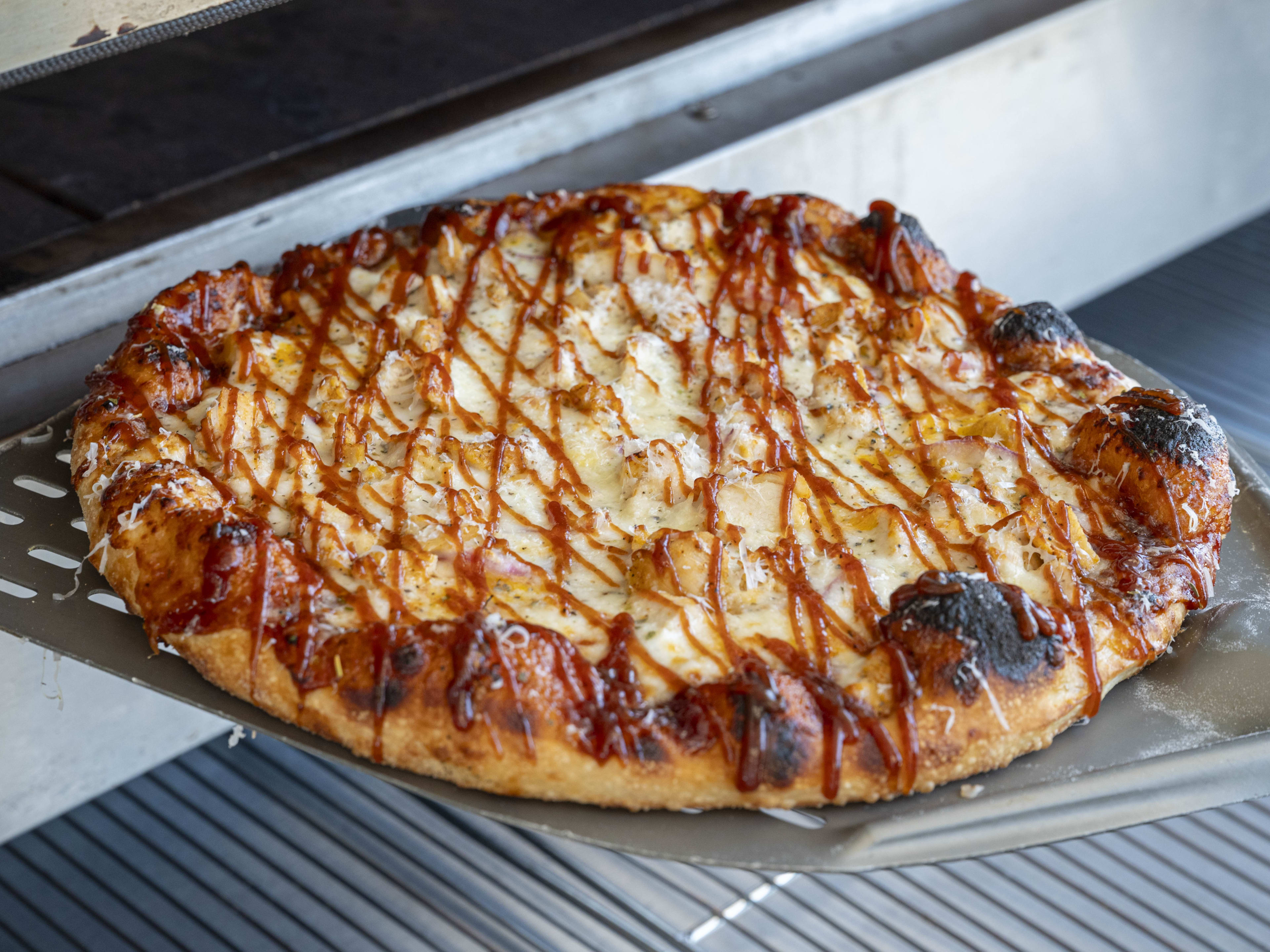 BBQ chicken pizza at South Polk Pizzeria