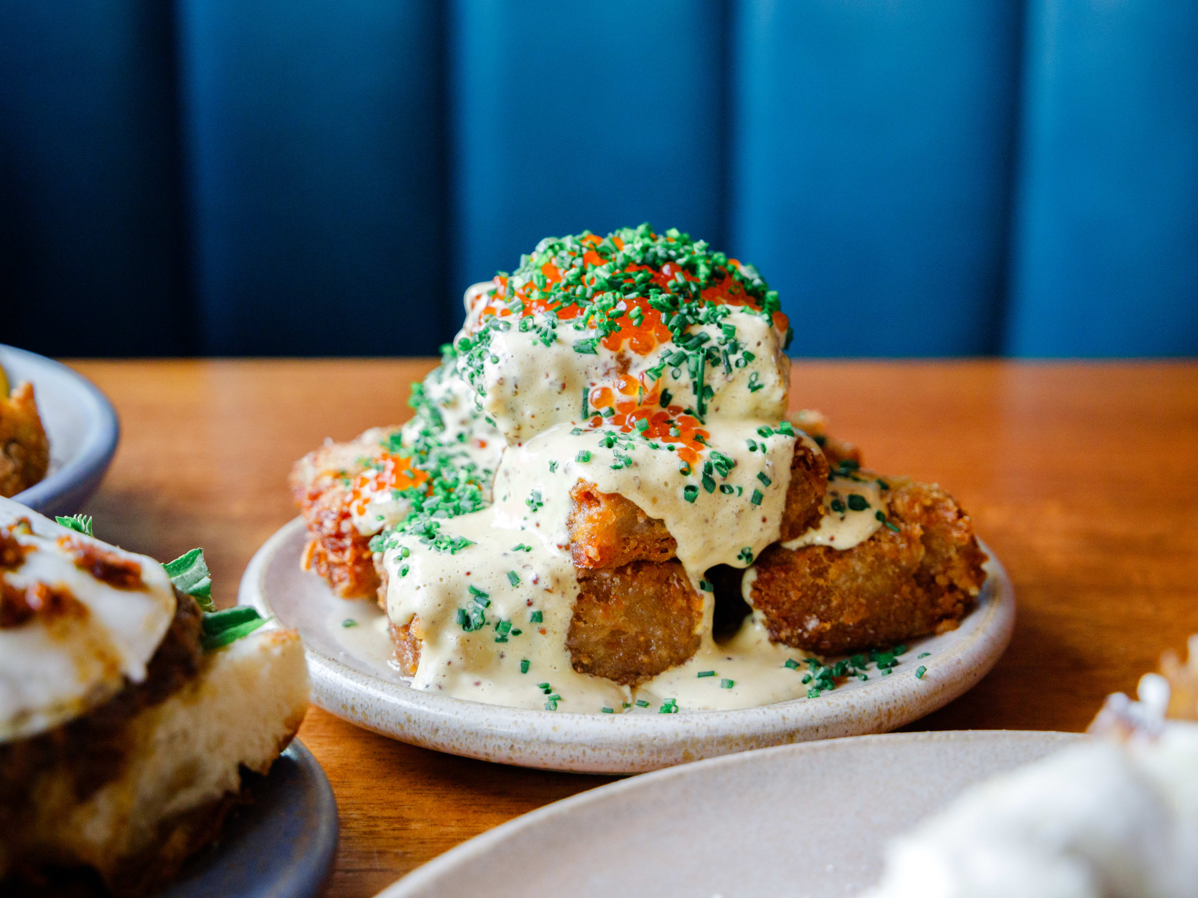 The hashbrowns with hollandaise and trout roe from Squable.