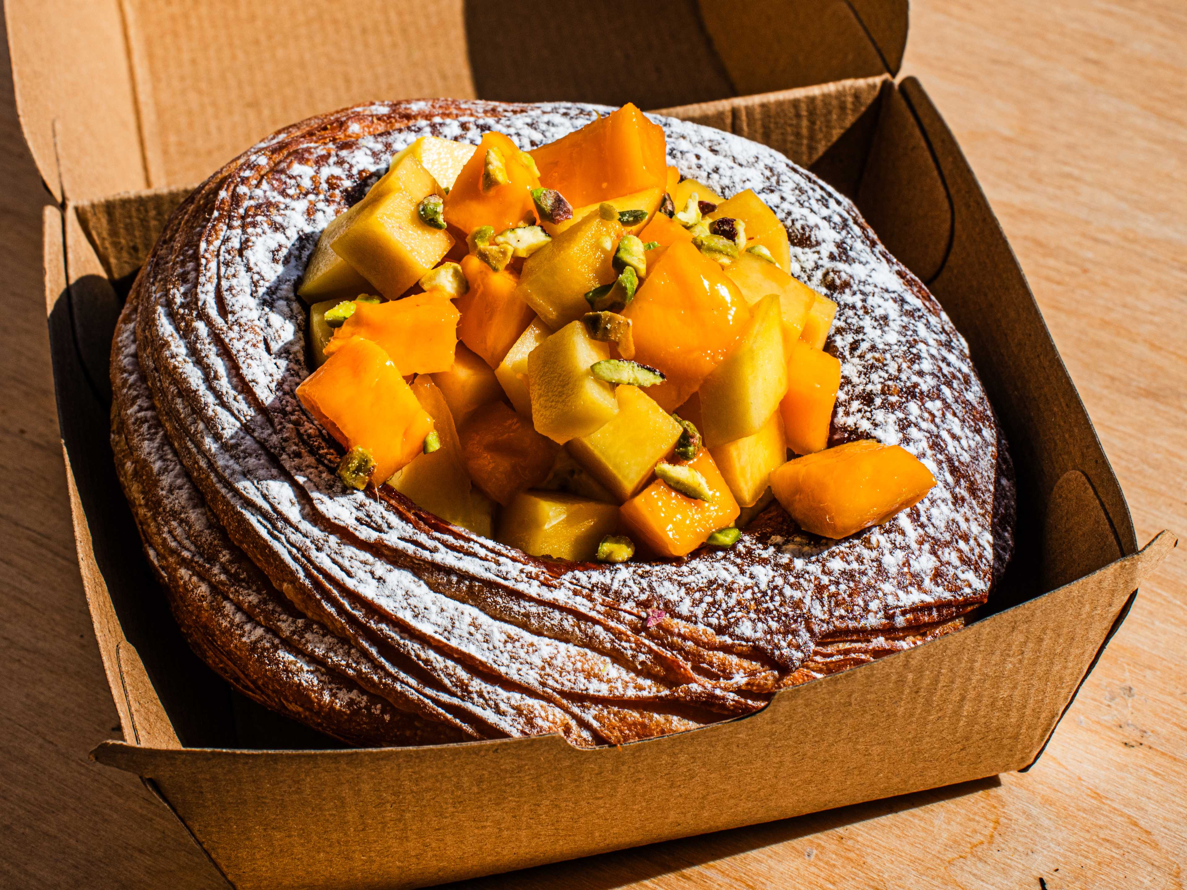 The pistachio mango pastry from Suba Bakery.