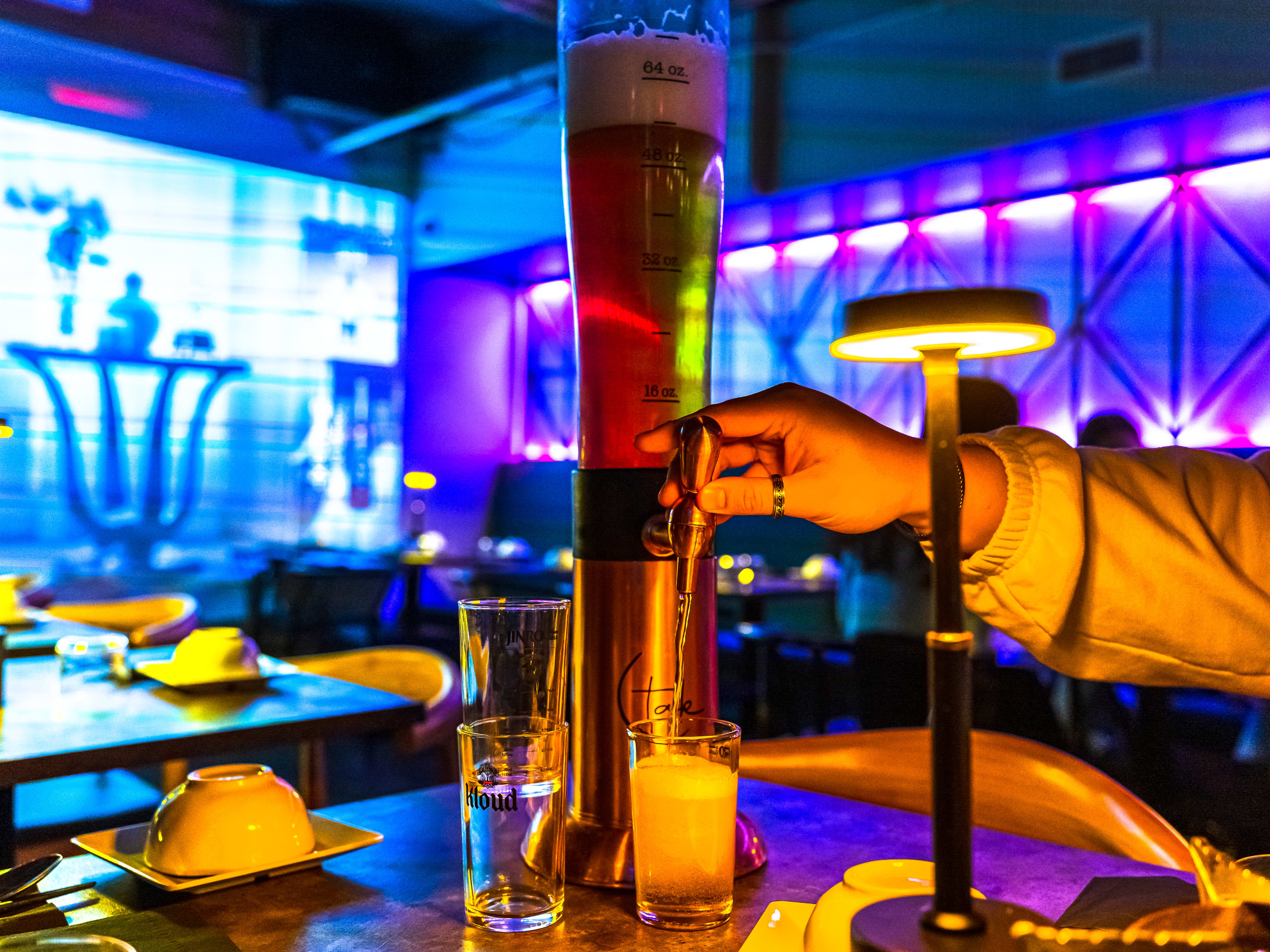 A beer tower at Tak.