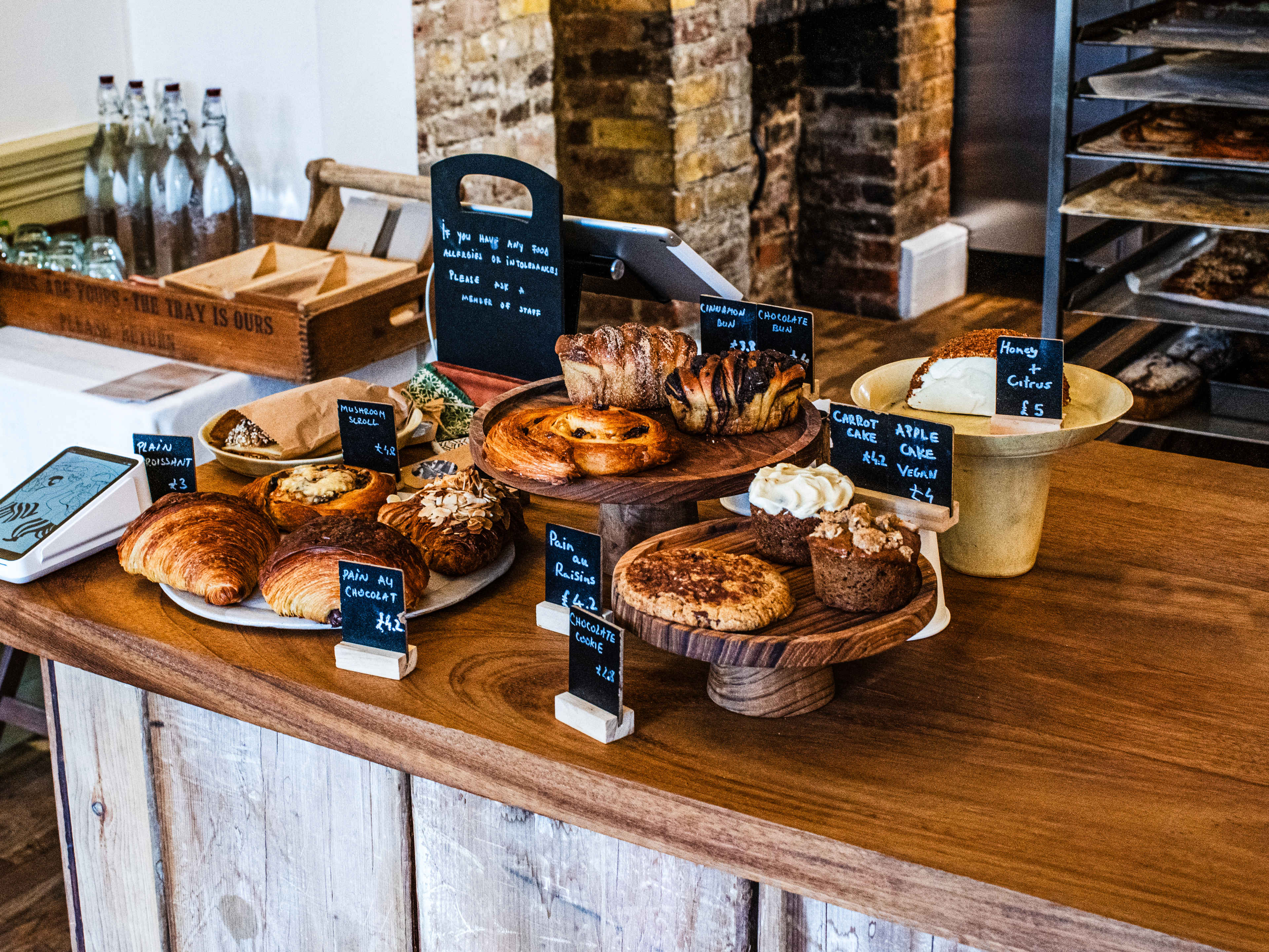 The counter at Tarn Bakery