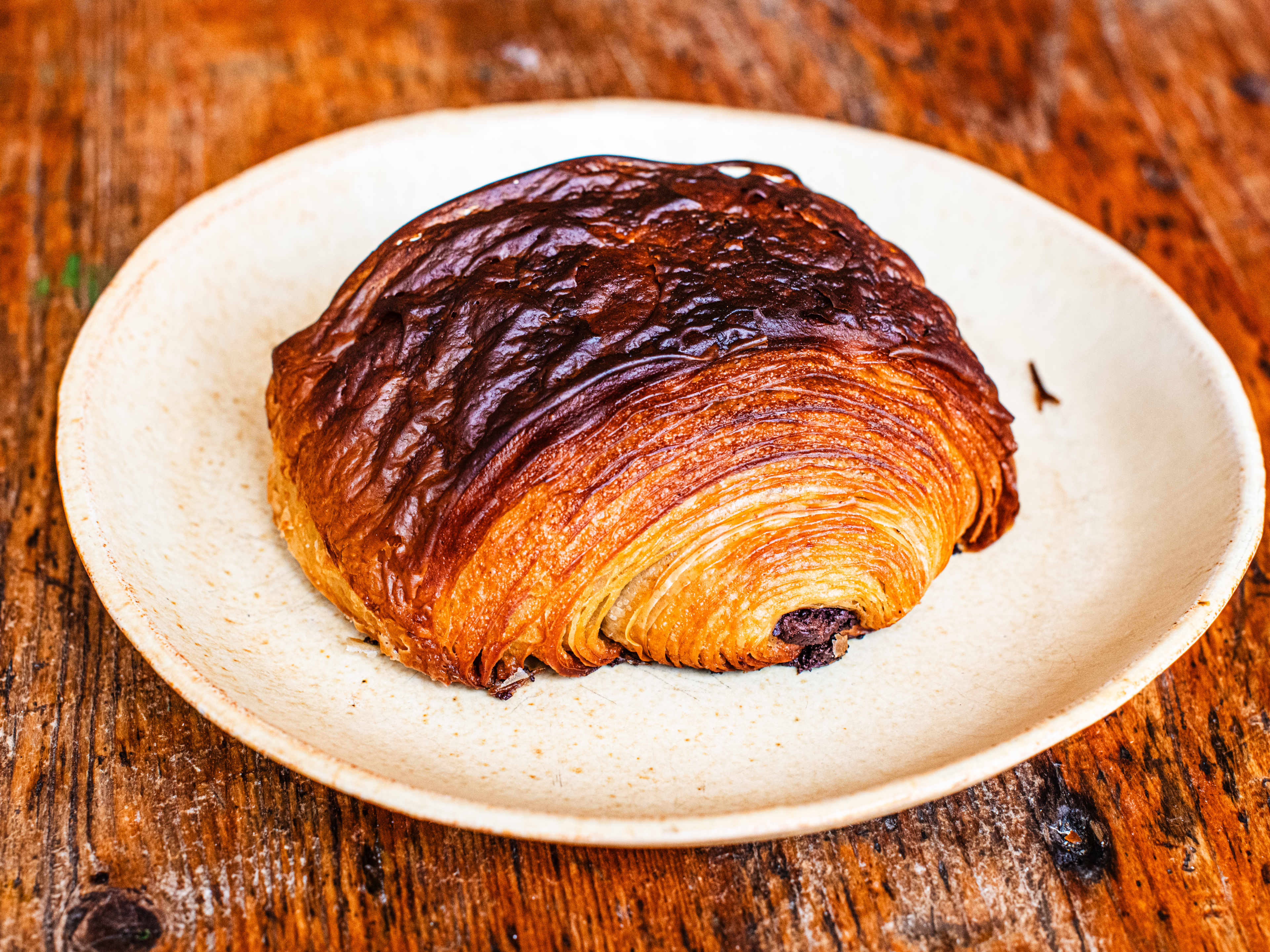 A pain au chocolat from Tarn Bakery.