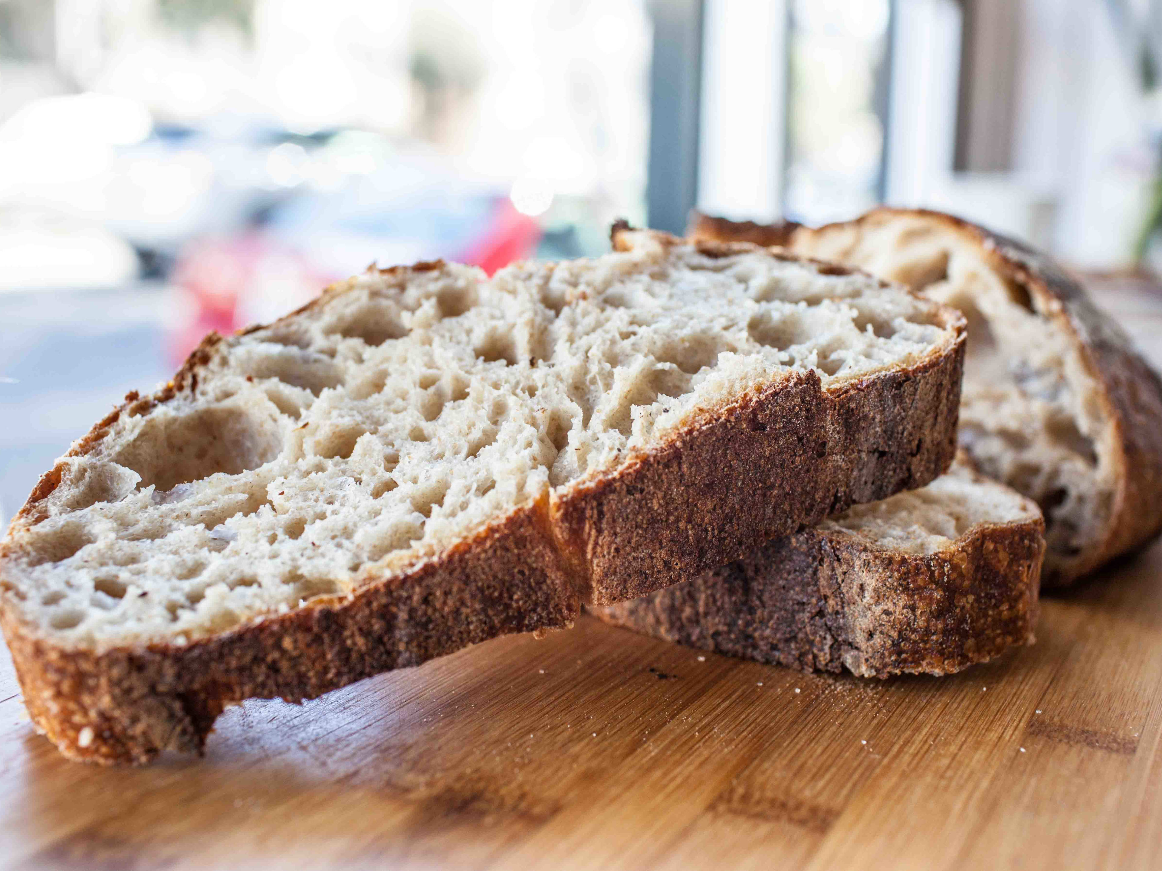 Two slices of the country load at Tartine in San Francisco.