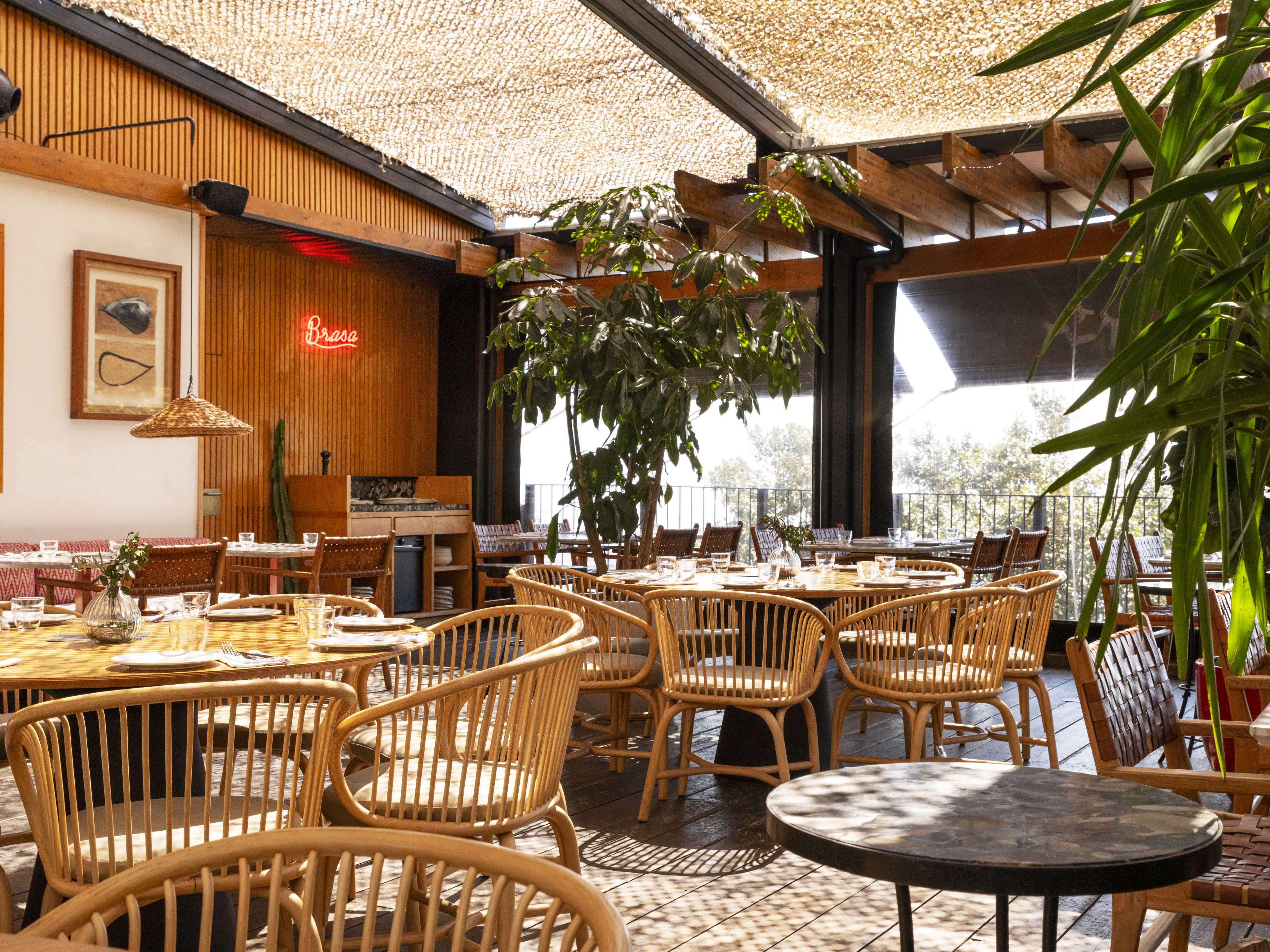 Interior with light wood decor at Terrazzo Martinez