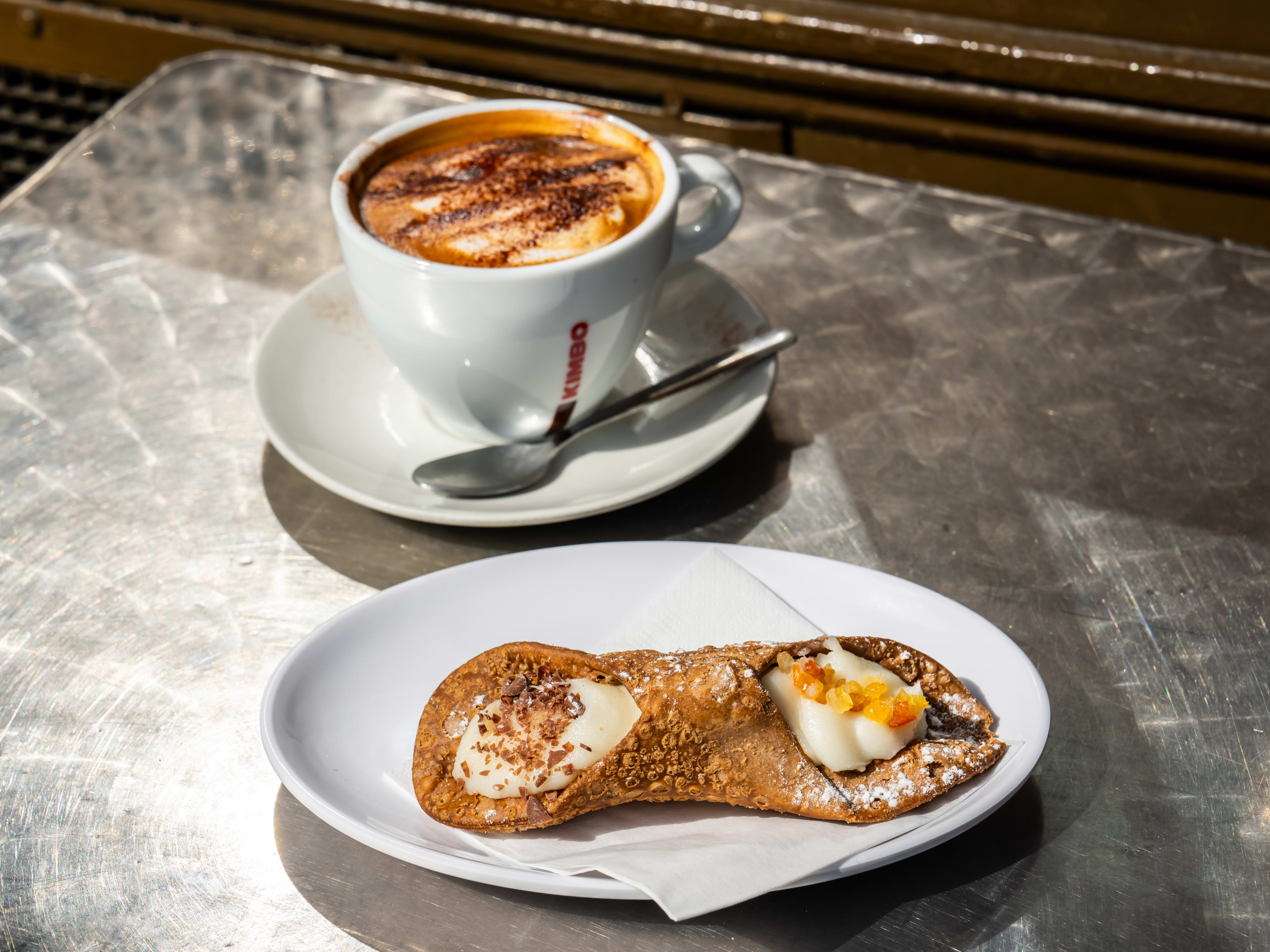 Coffee and cannoli at Terroni