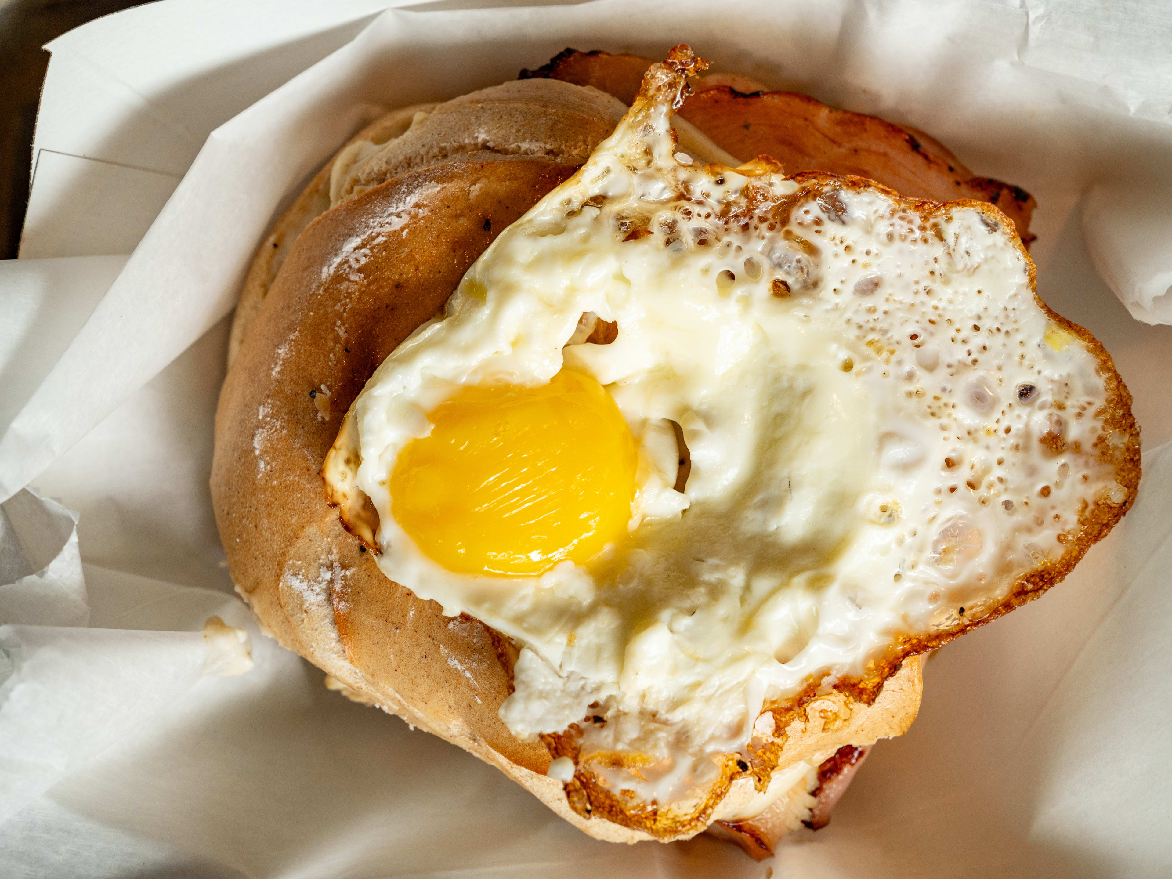 This is the croque madame from The Bagel Place.