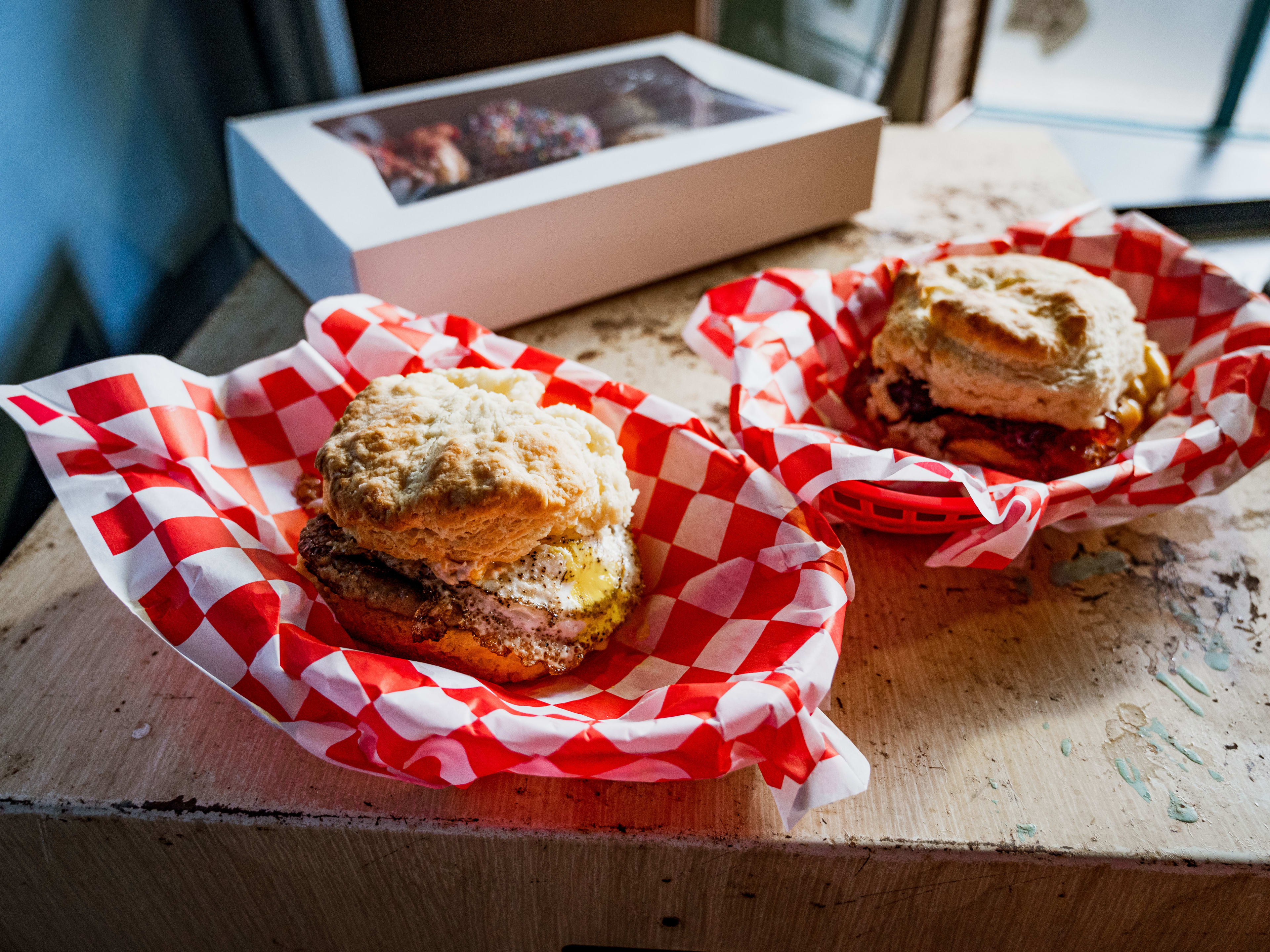 This is a sandwich spread from The Biscuit Lady.