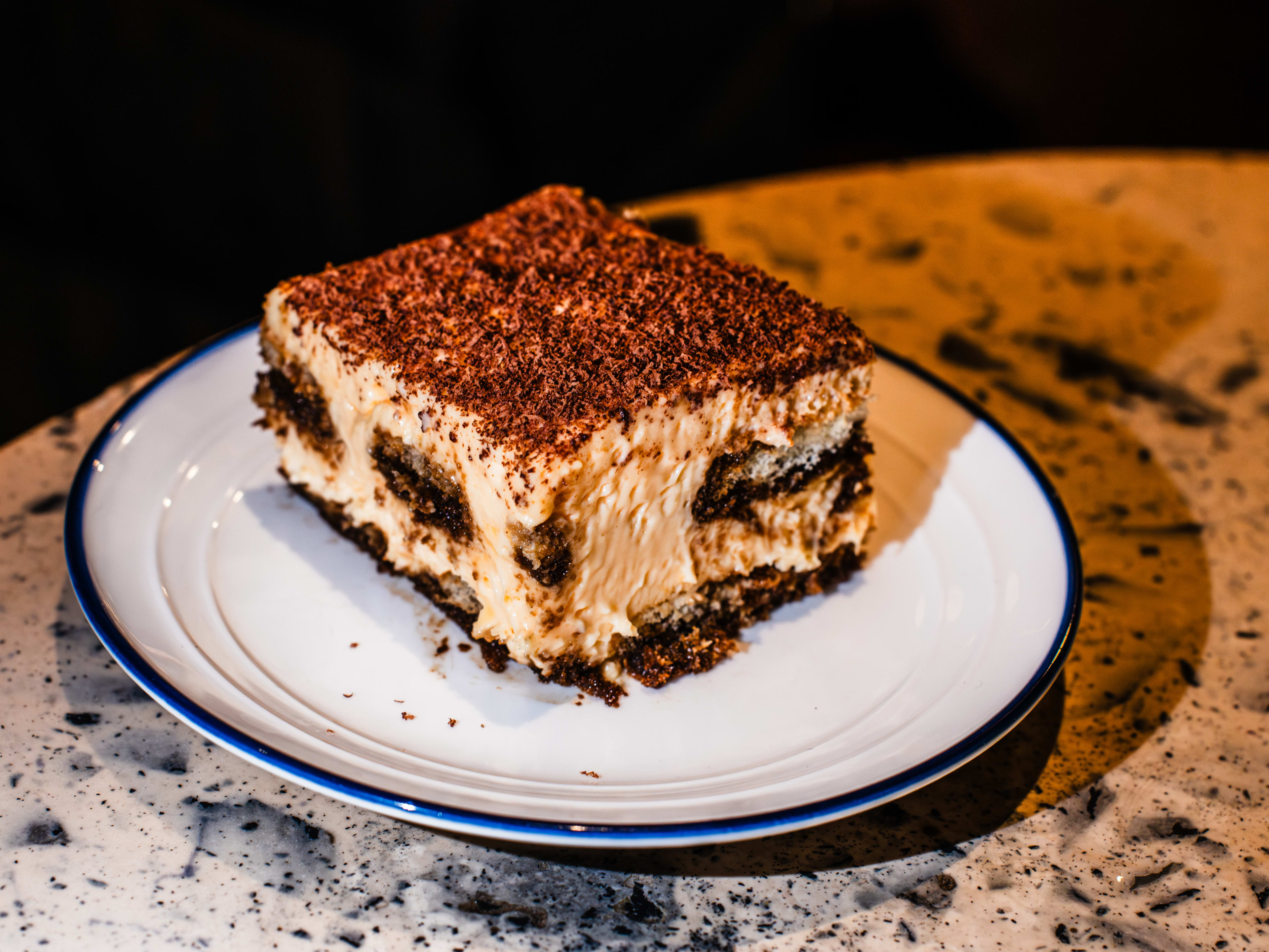 The tiramisu at Tom's Pasta.