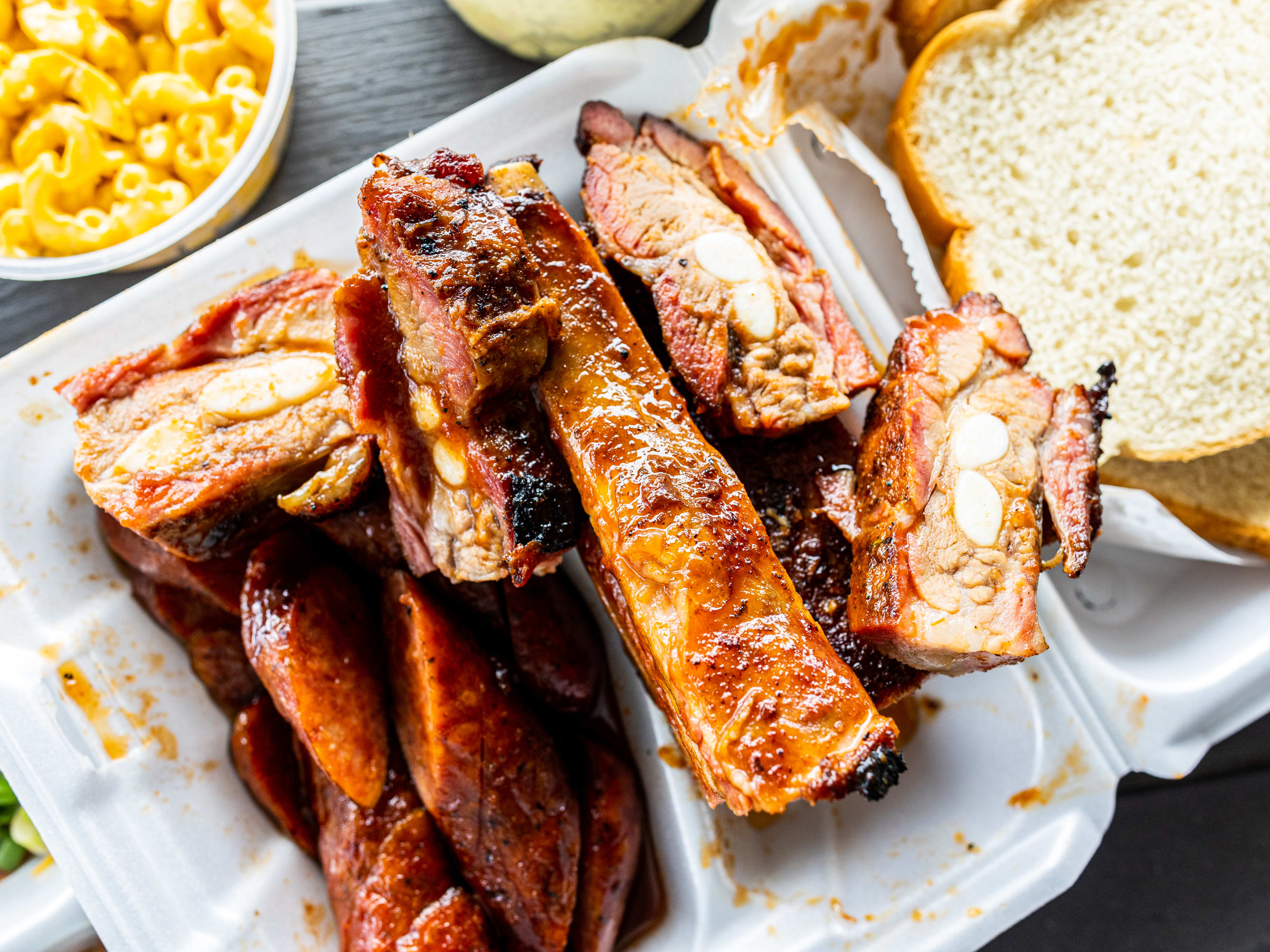 The ribs from Triple J’s Smokehouse.