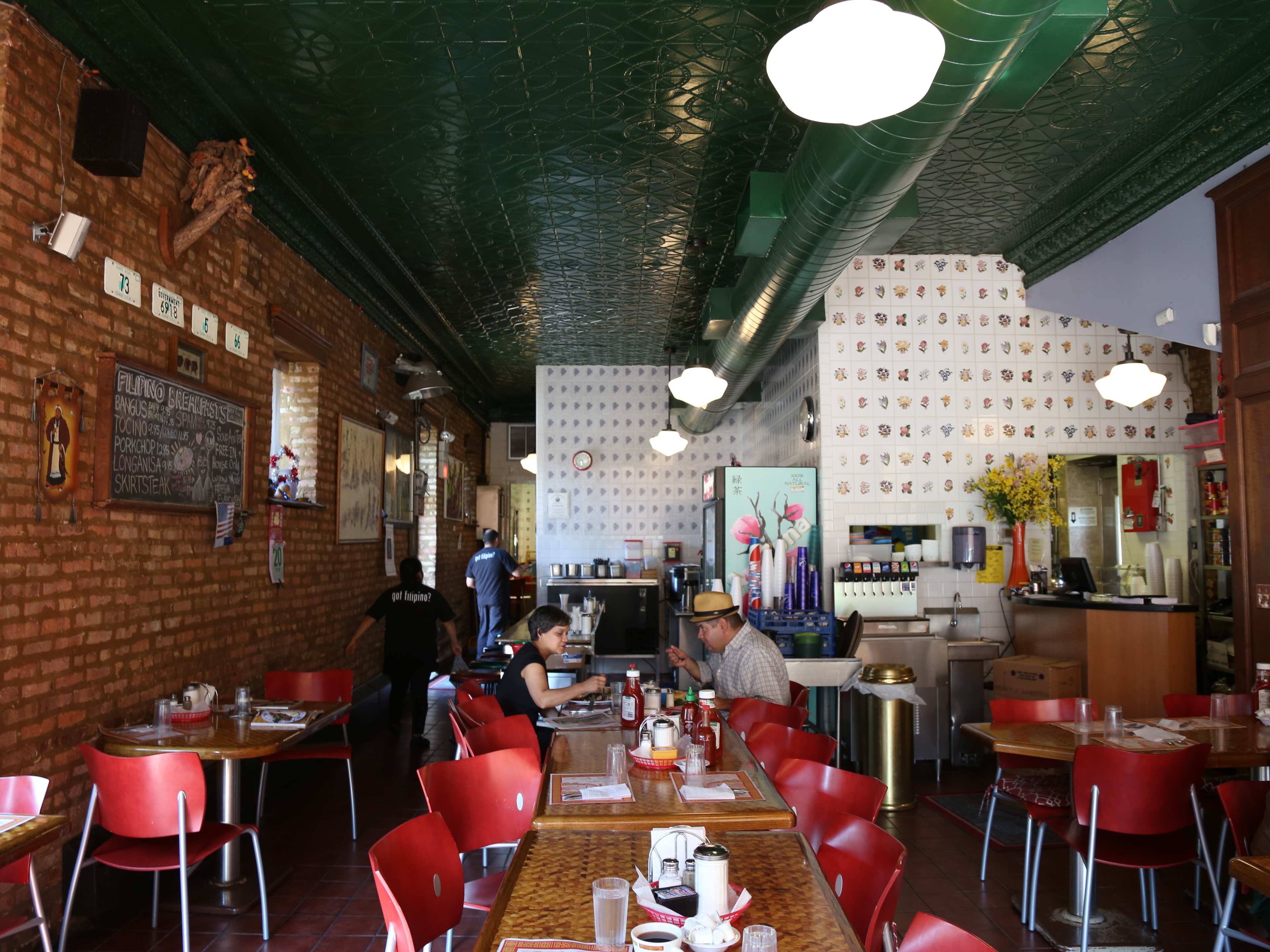 People dining inside Uncle Mike's Place.