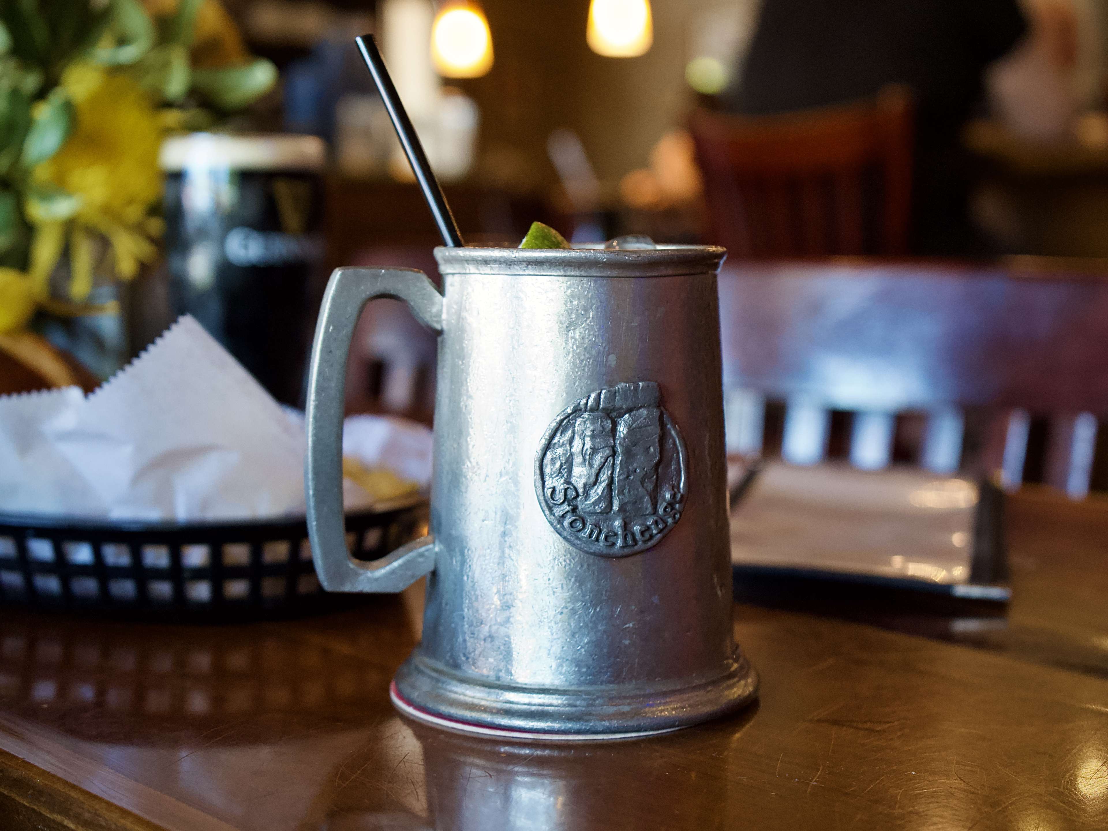 mule in silver cup