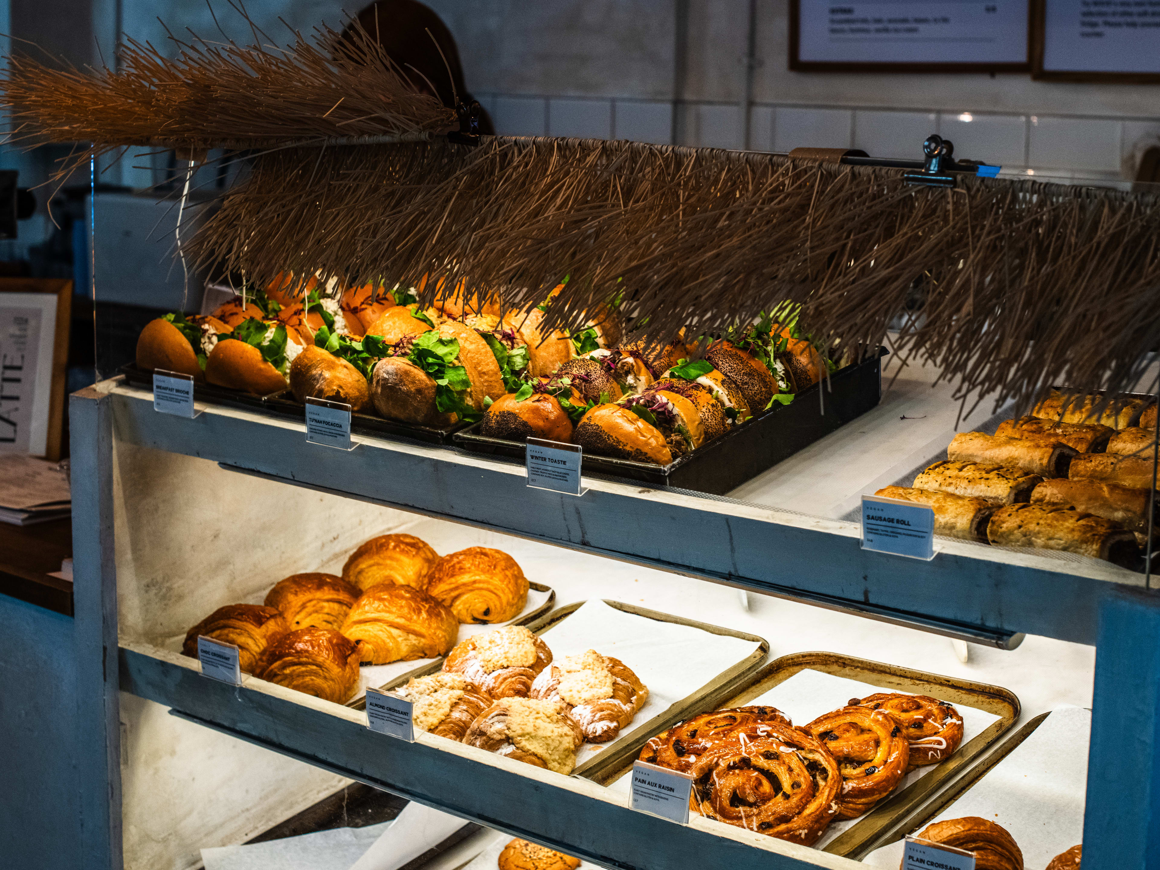 The pastry case at Wave.