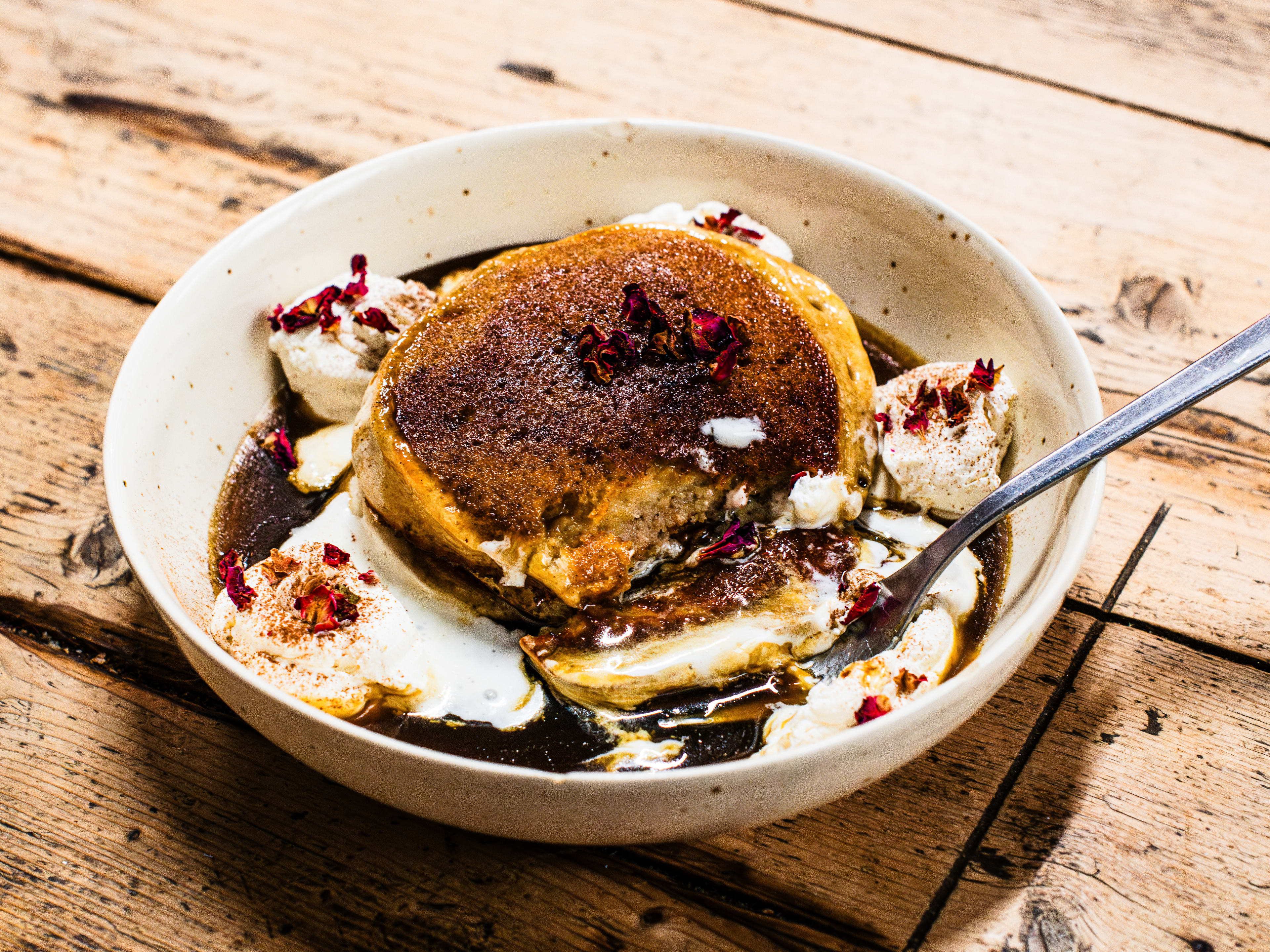 Sticky toffee pancakes from Wave.