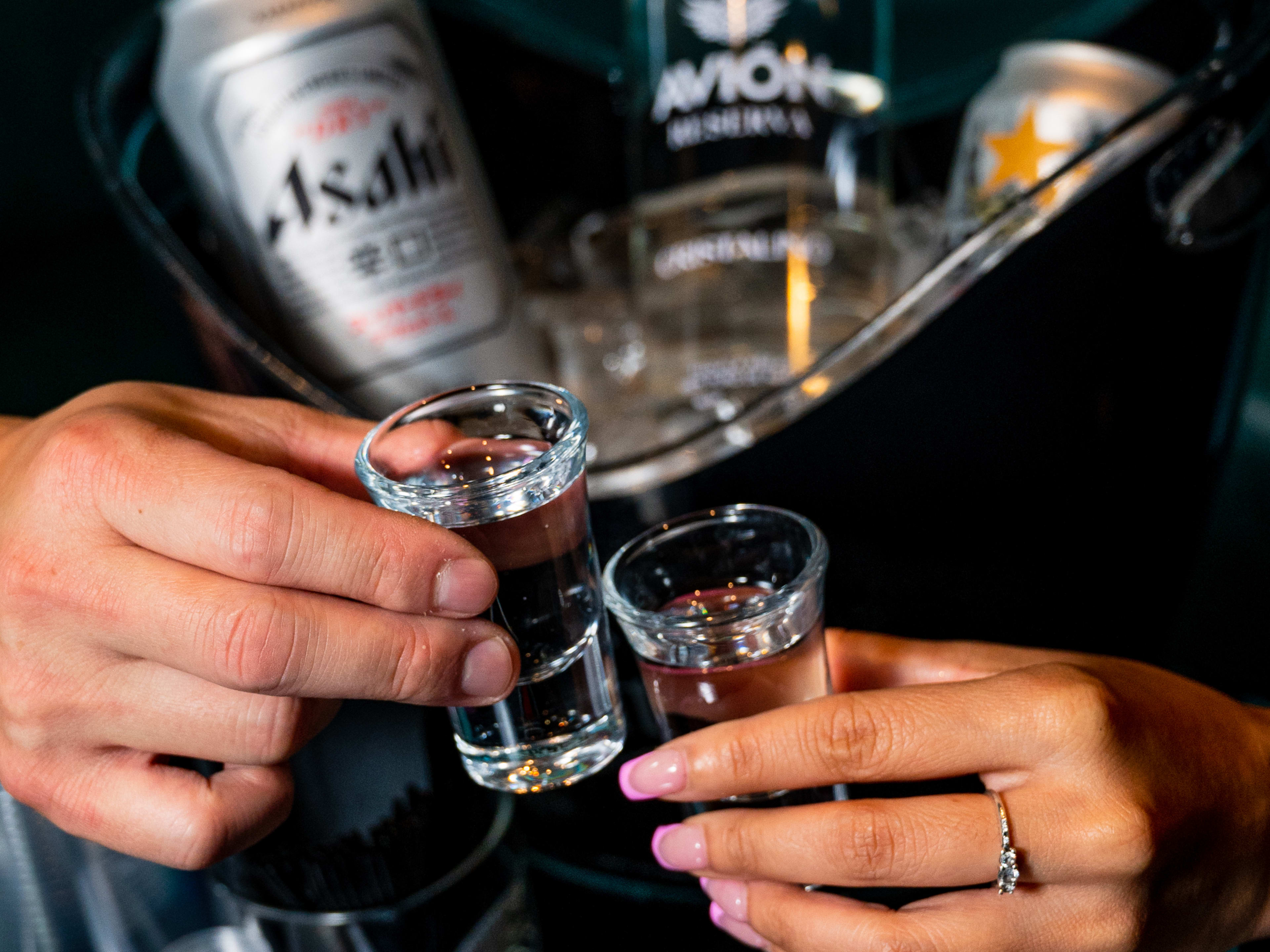 This is the bottle service at Yakitori Boy.