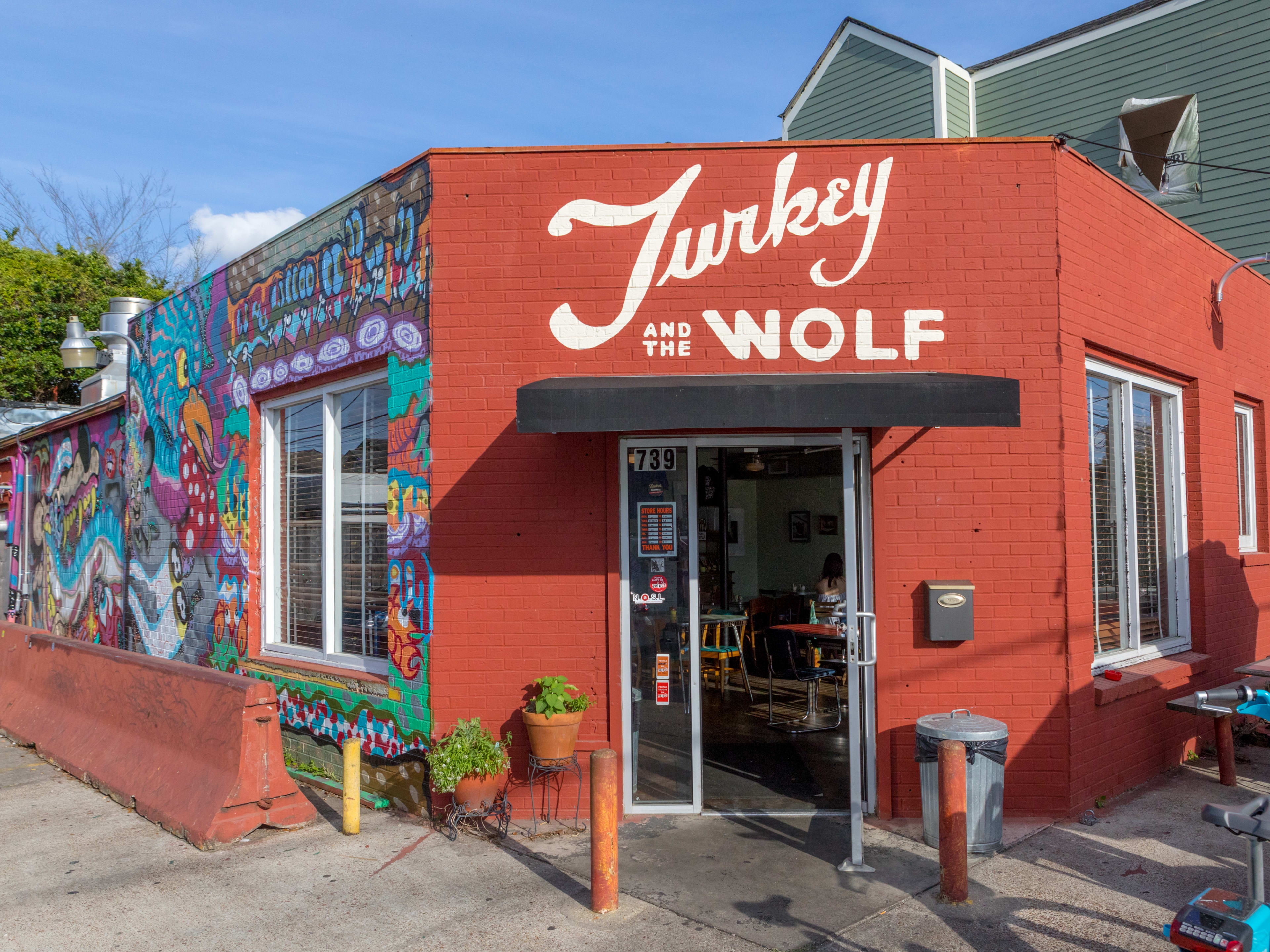 Colorful exterior facade of Turkey and the Wolf.