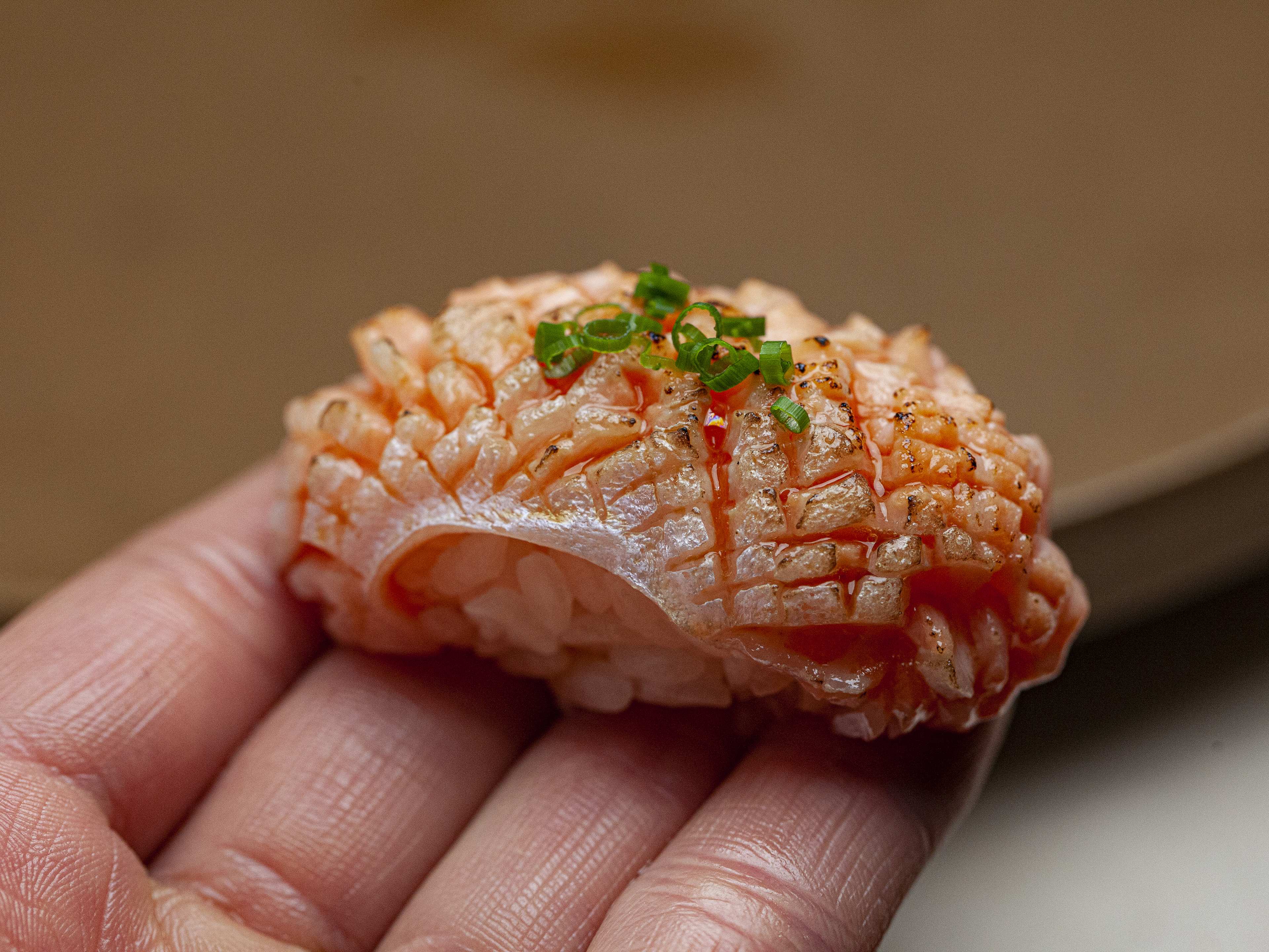 This is a sushi dish at Royal Sushi Omakase & Izakaya.