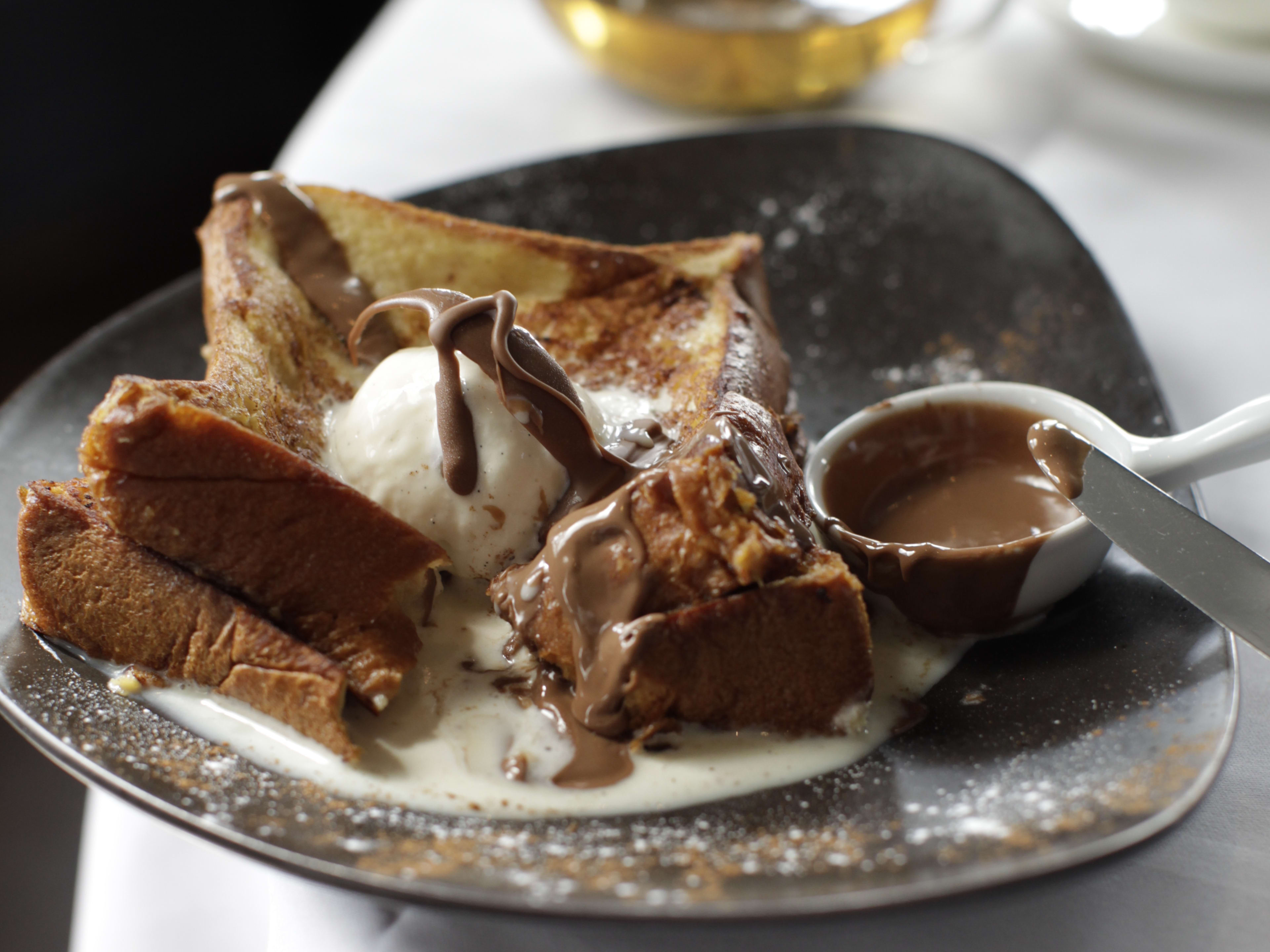 The chocolate French toast at Christopher's.