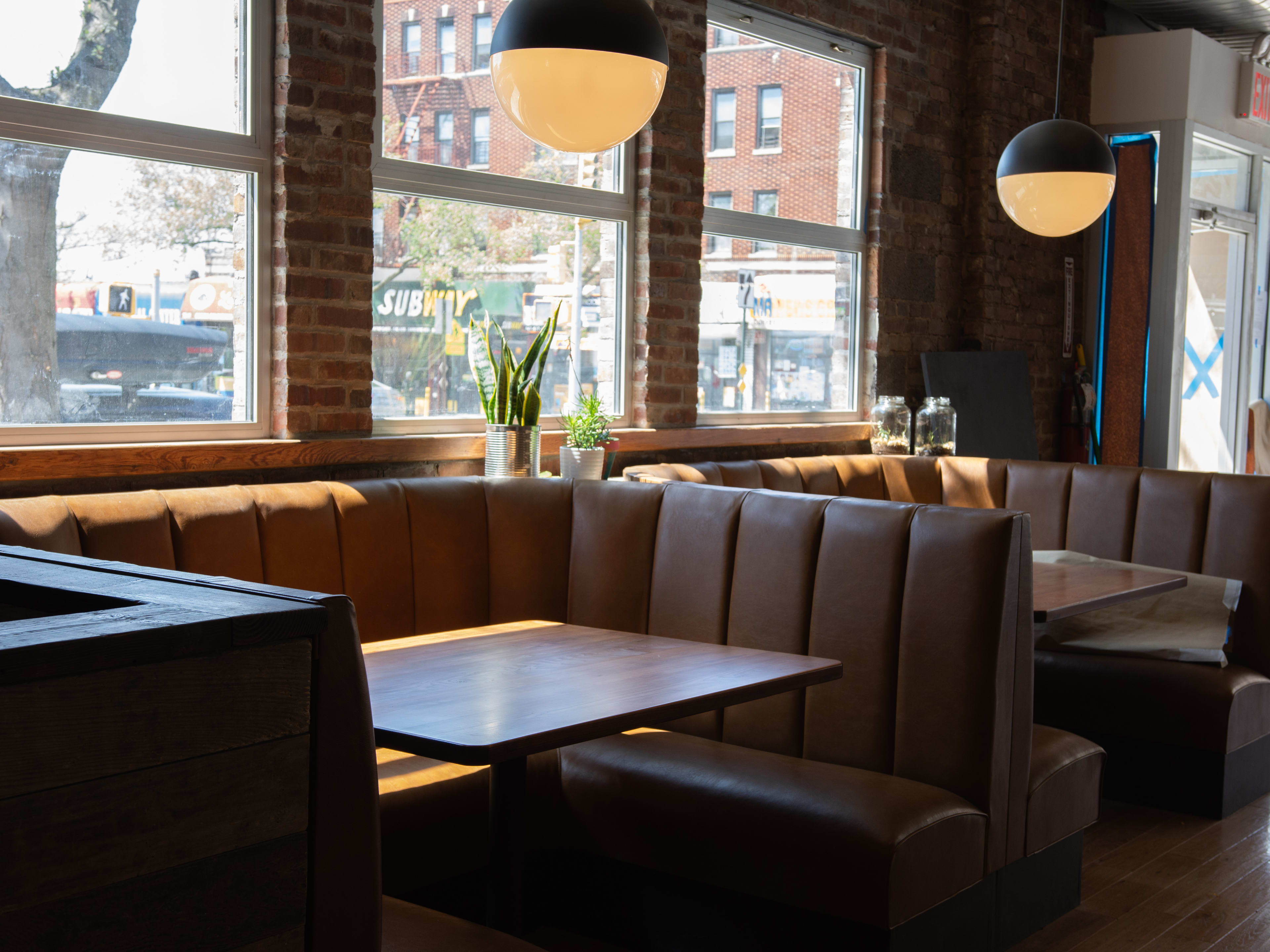 The large booths at The Queensboro.